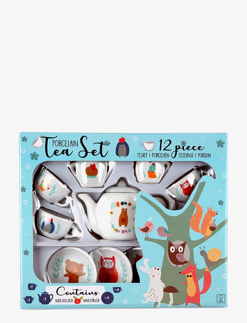 Barbo Toys - Little Woodies - 12 pcs porcelain tea set - kaffee & tee-sets - multi - 2