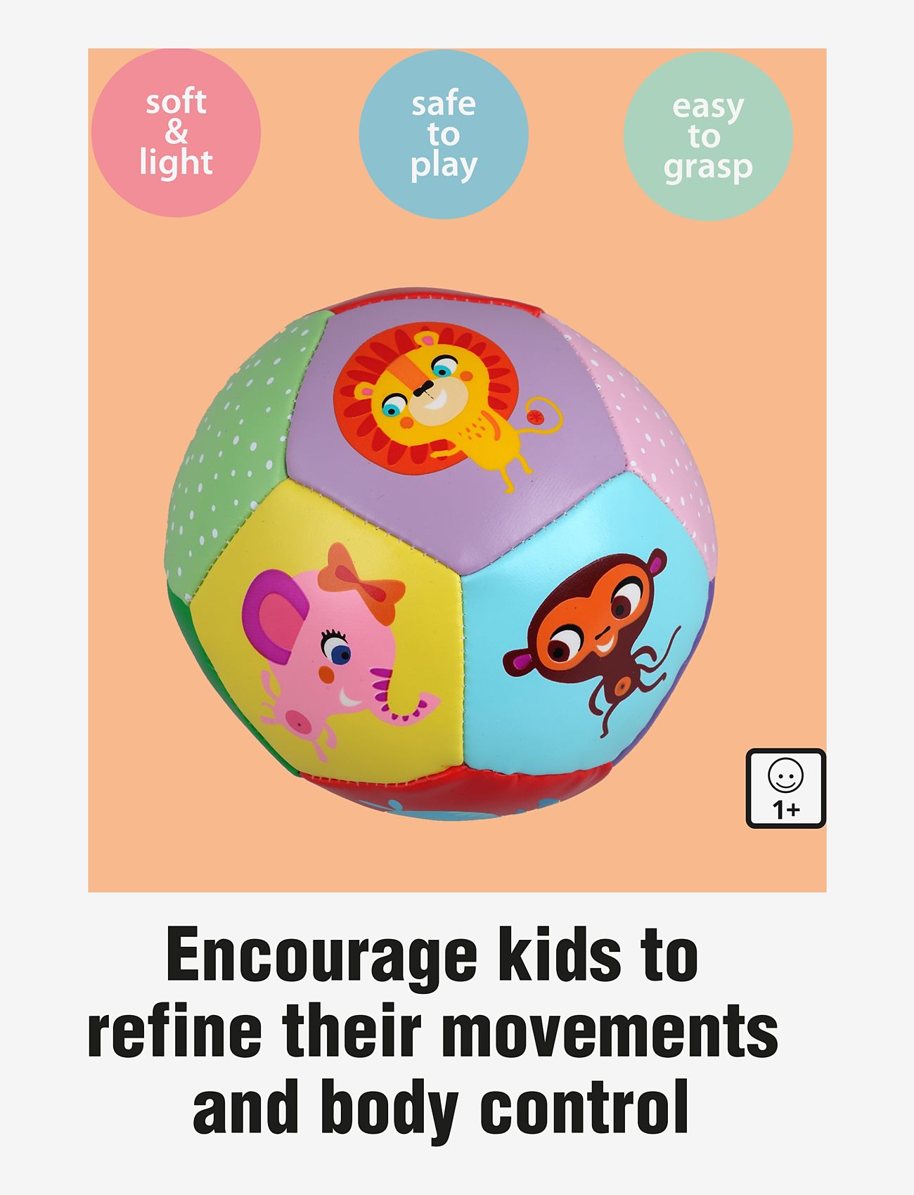 Barbo Toys - Baby Soft Ball - Little Bright Ones - mjuka leksaker - 1016 - 1