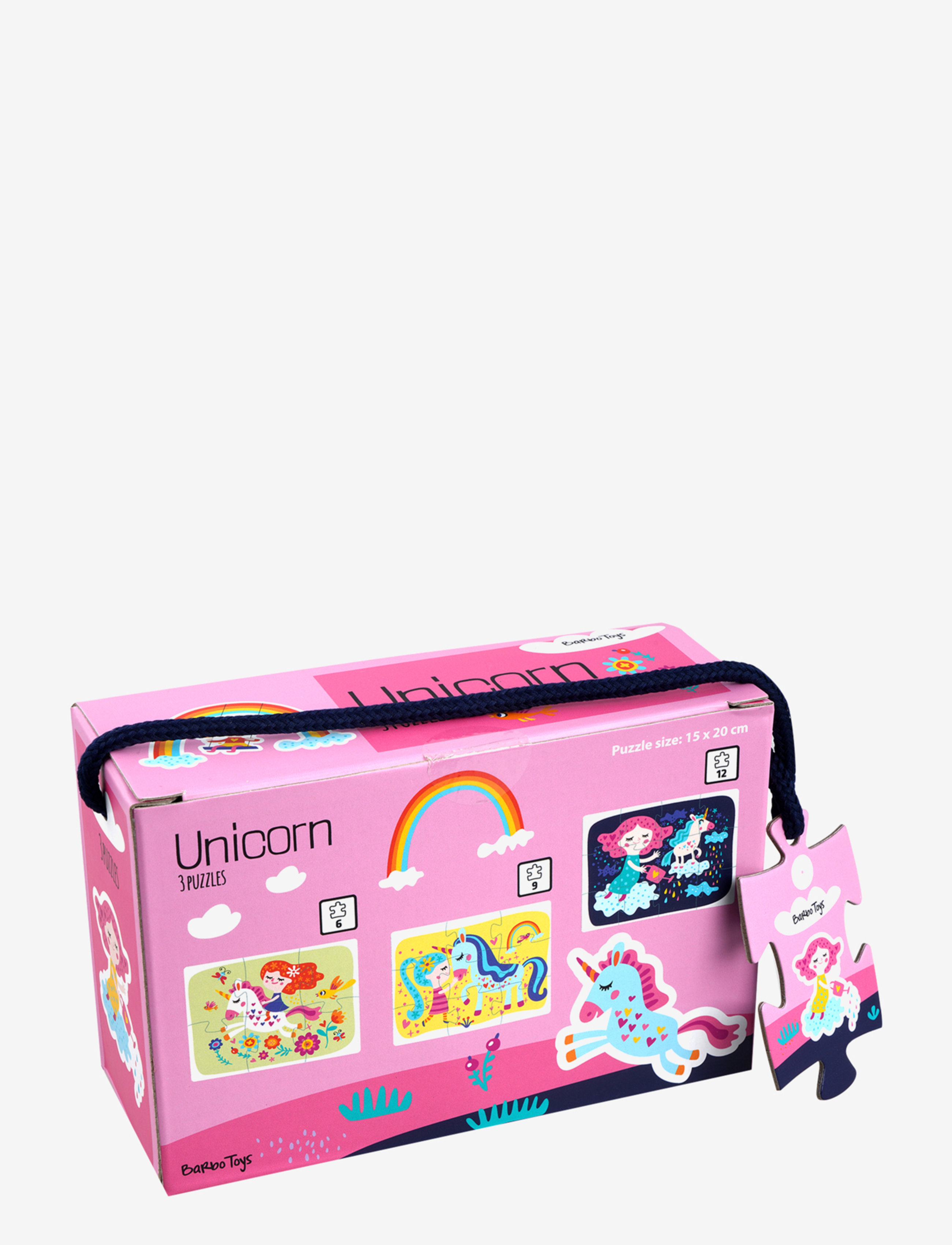 Barbo Toys - Little Bright Ones - 3 Puzzle - Unicorns - multiple color - 2