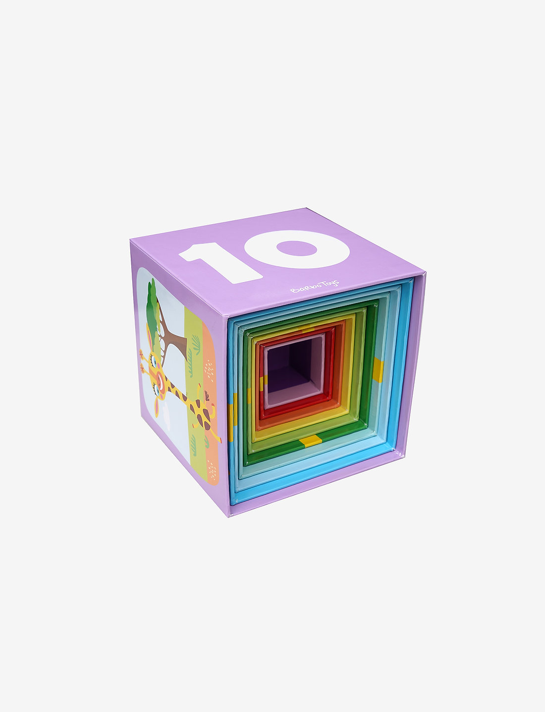 Barbo Toys - Little Bright Ones - 10 Stacking Cubes - Safari - stapelklötze - multiple color - 3