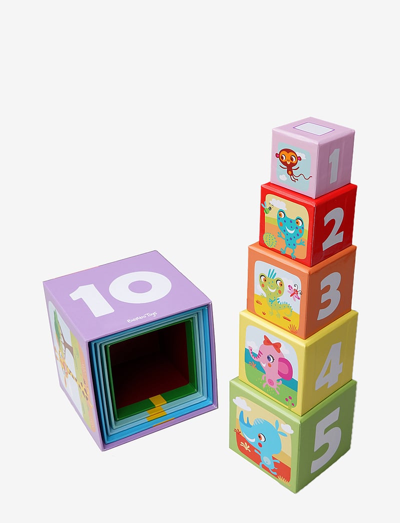 Barbo Toys - Little Bright Ones - 10 Stacking Cubes - Safari - torniklotsid - multiple color - 3