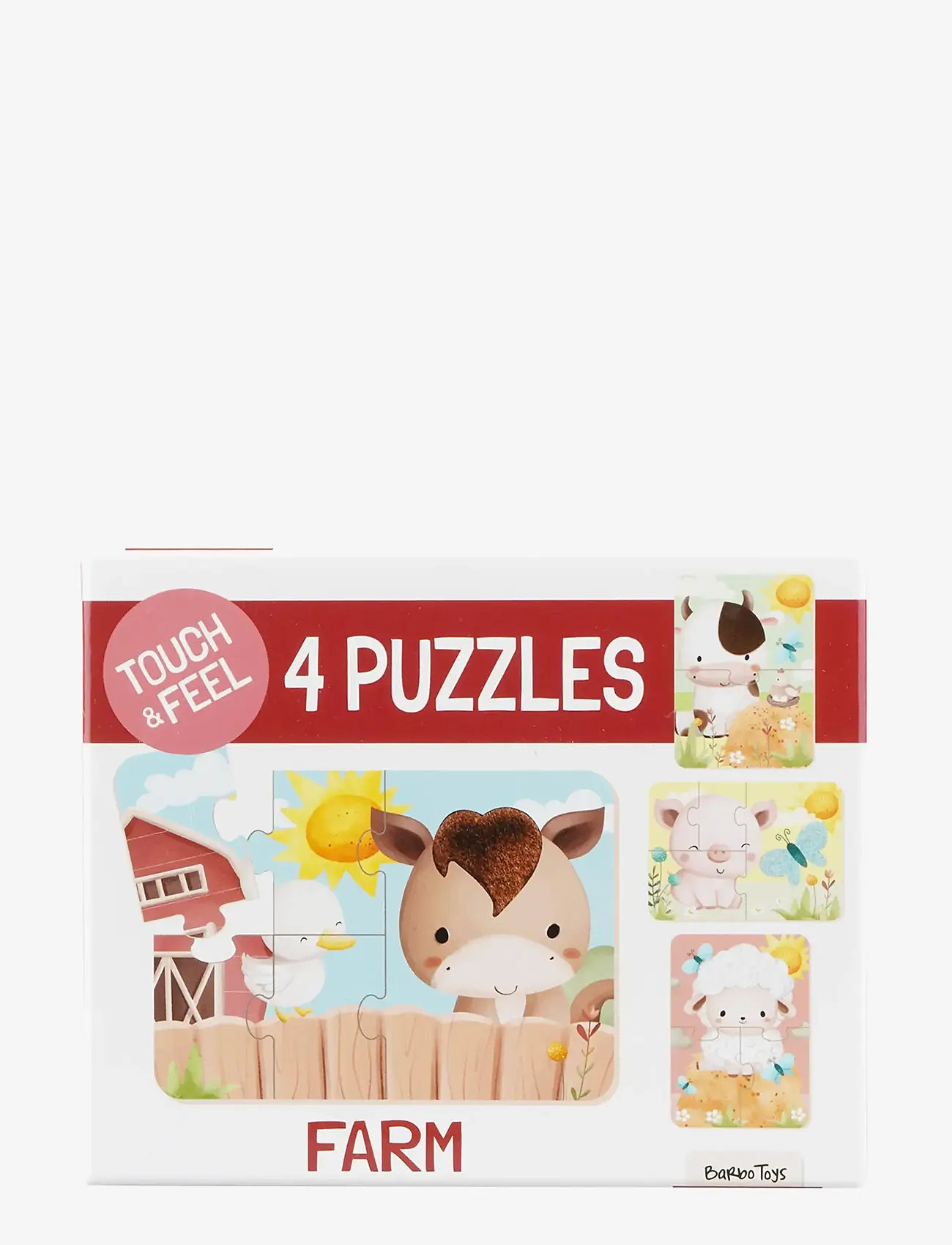 Barbo Toys - Farm Touch & Feel Puzzles - klassiske puslespil - multiple color - 4