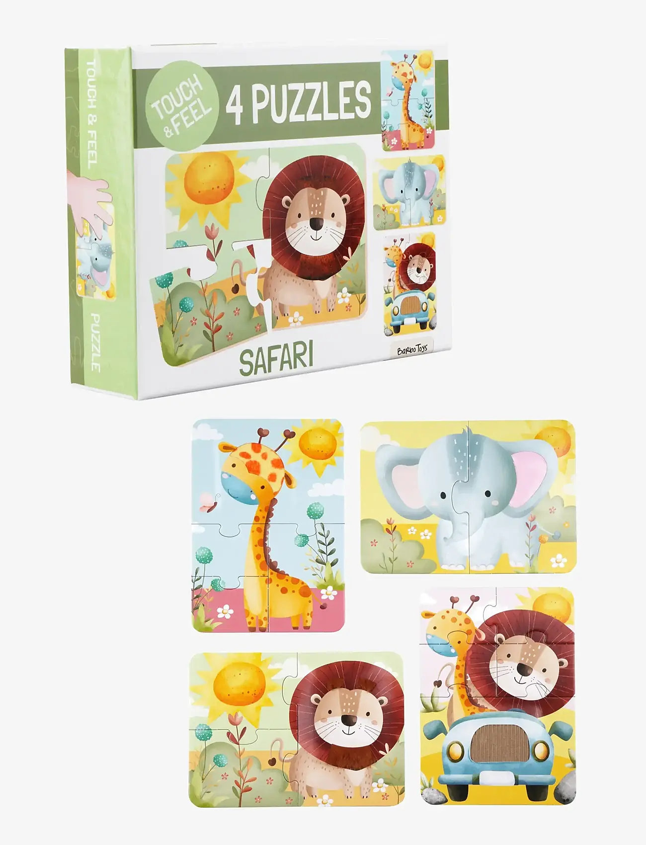 Barbo Toys - Safari Touch & Feel Puzzles - klassiska pussel - multiple color - 1