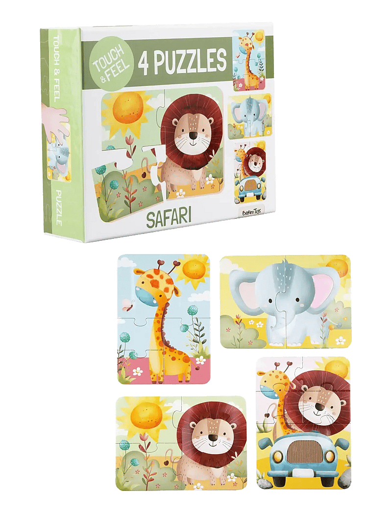 Barbo Toys - Safari Touch & Feel Puzzles - klassiska pussel - multiple color - 1