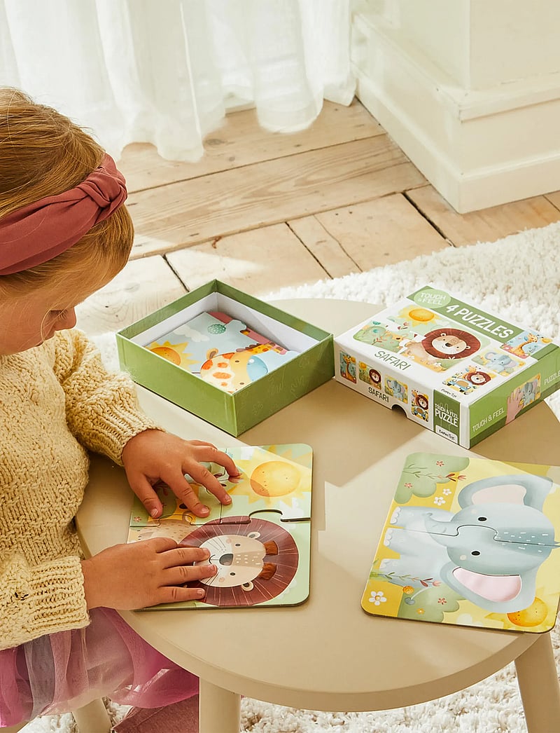 Barbo Toys - Safari Touch & Feel Puzzles - klassiska pussel - multiple color - 0