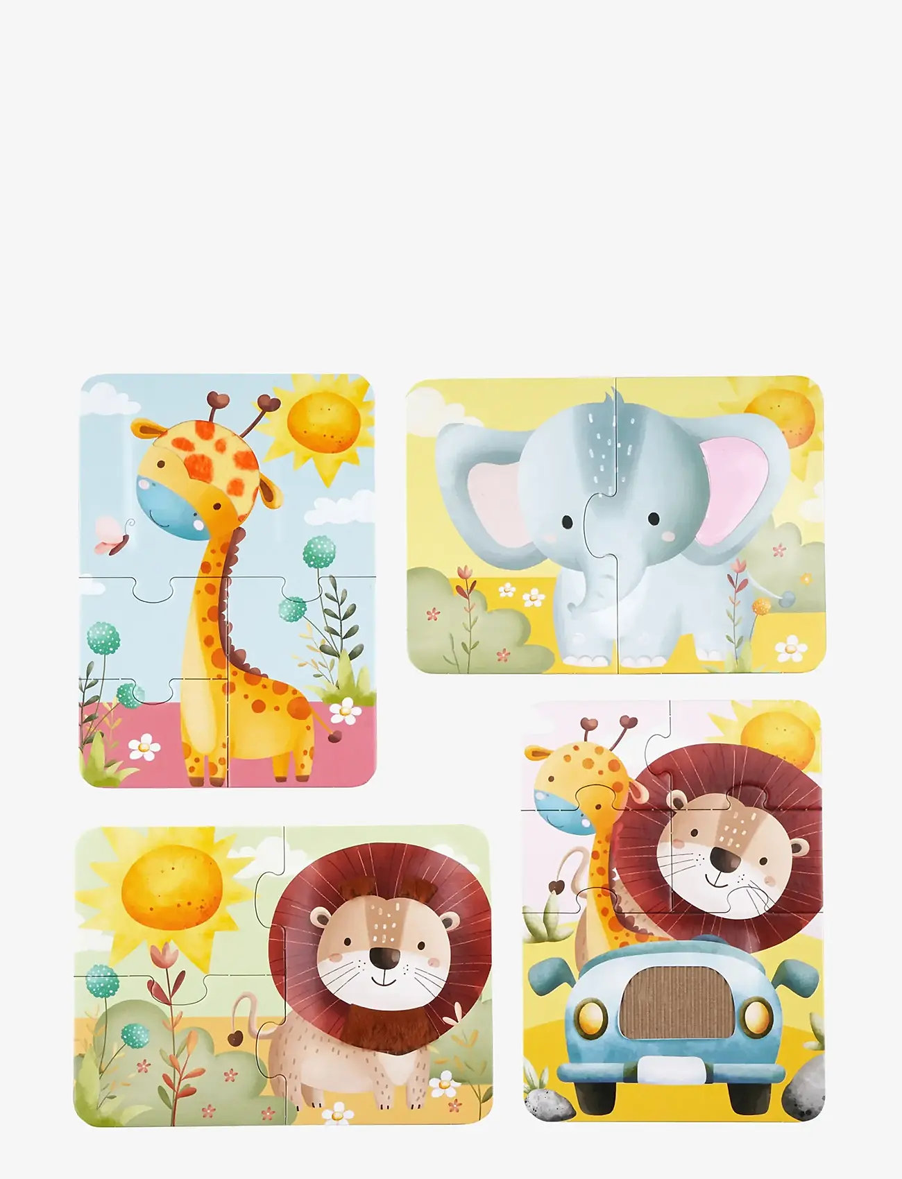 Barbo Toys - Safari Touch & Feel Puzzles - klassiska pussel - multiple color - 3