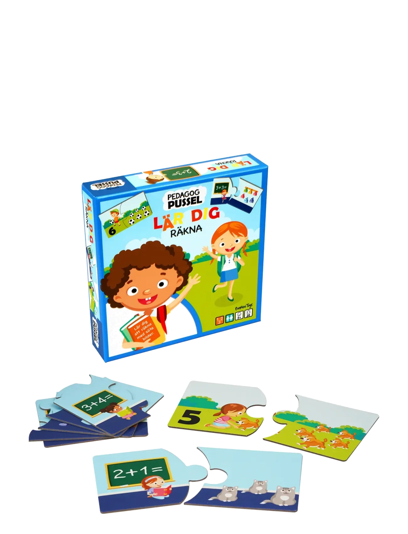 BARBO Spielzeug Pussel Pedagog - Lär Sig Räkna (Se) Patterned - SWEDISH - Kinder