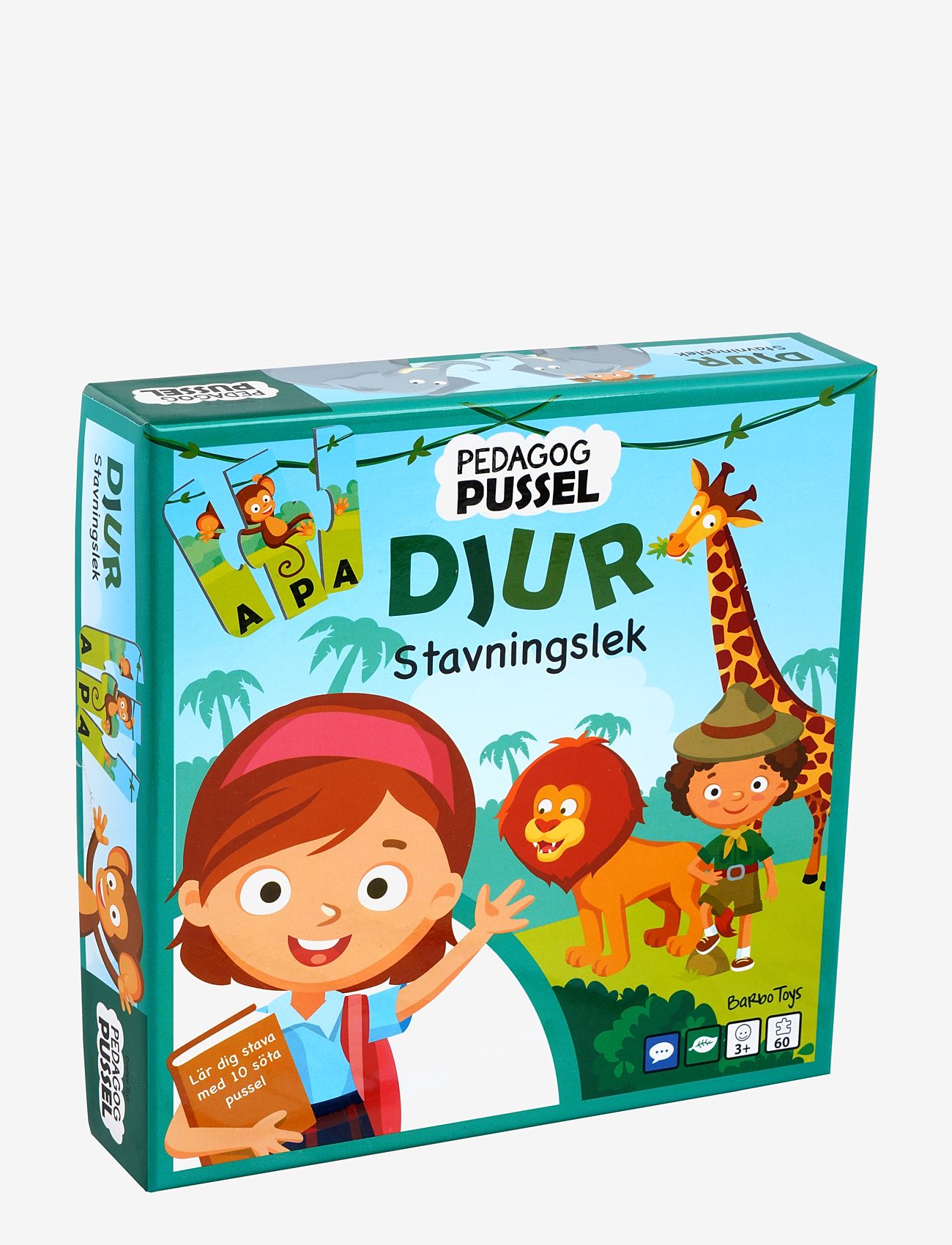 Barbo Toys - Pussel Pedagog - Djur Stavingslek (SE) - pædagogiske puslespil - multiple color - 2