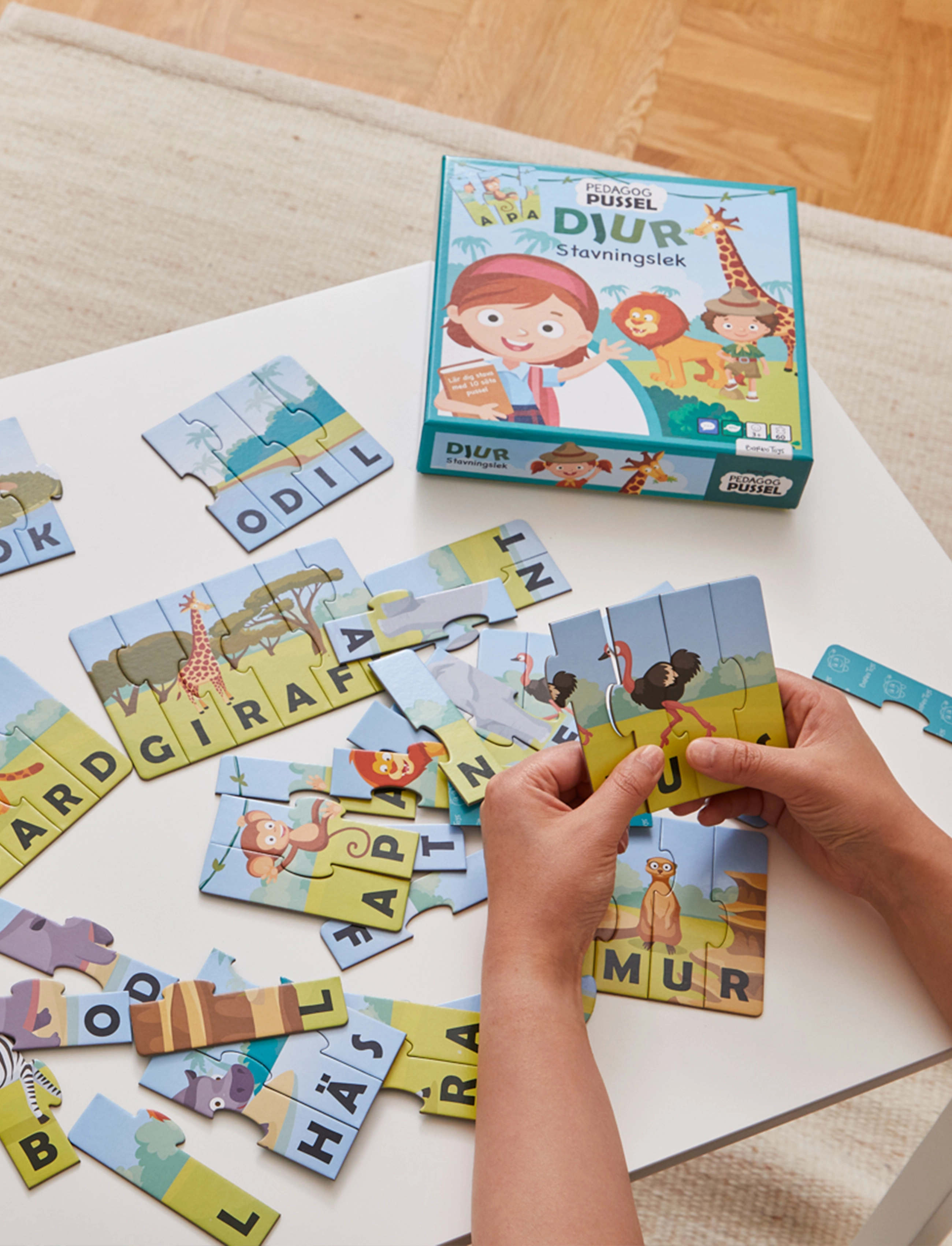 Barbo Spielzeug Pussel Pedagog Djur Stavingslek (Se), SWEDISH, Puzzles, Mehrfarbig/gemustert - Pedagogical Kinder