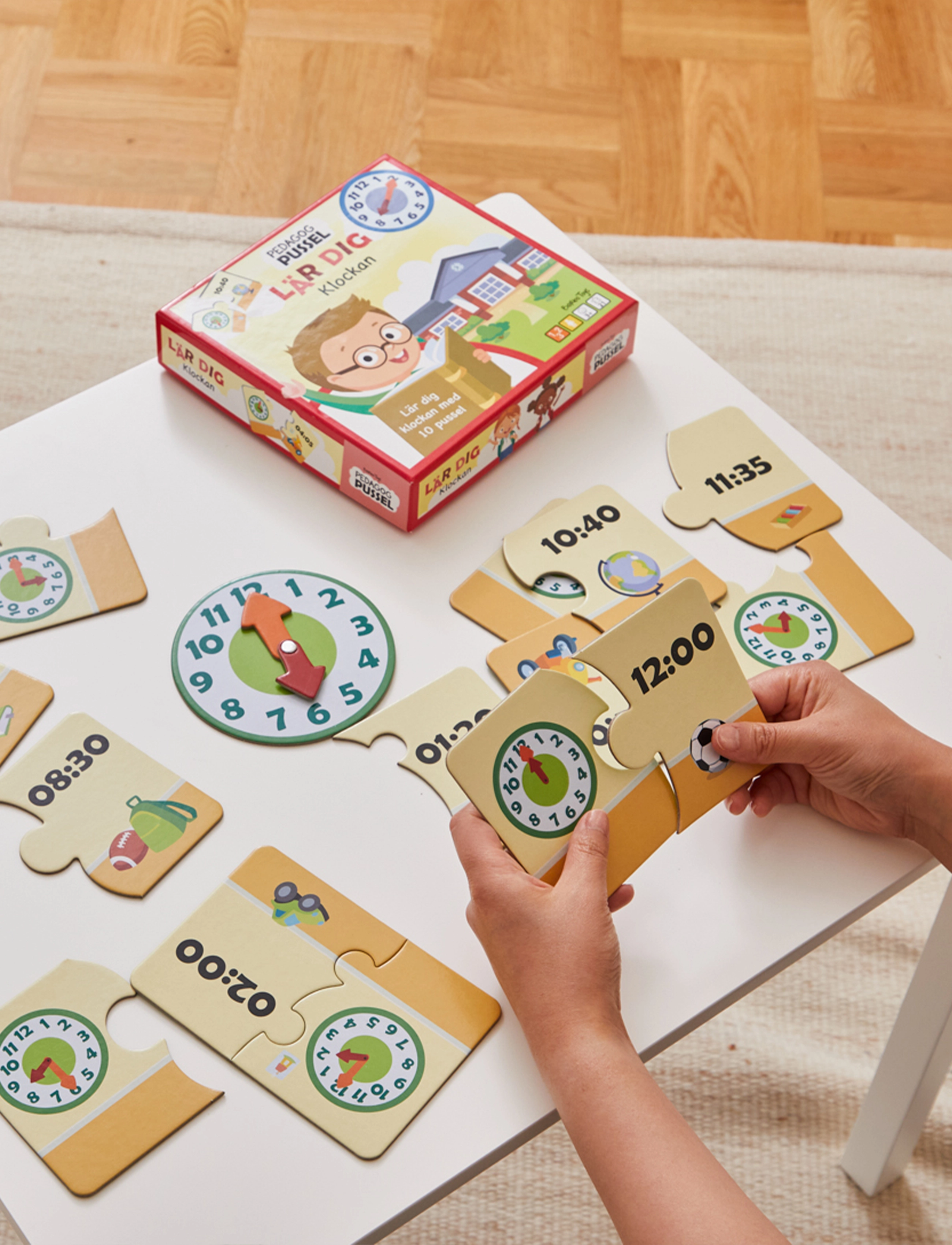 Barbo Legetøj Pussel Pedagog - Lära Sig Klockan (Se), SWEDISH, Multi/patterned, Puslespil > Pædagogiske Puslespil, Børn