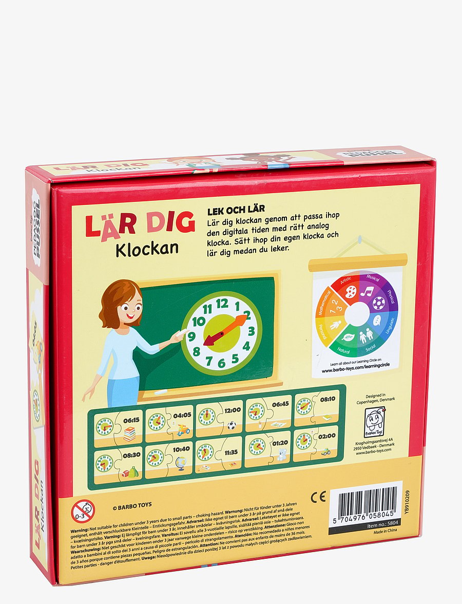 Barbo Toys - Pussel Pedagog - Lära sig klockan (SE) - pädagogische rätsel - multiple color - 3