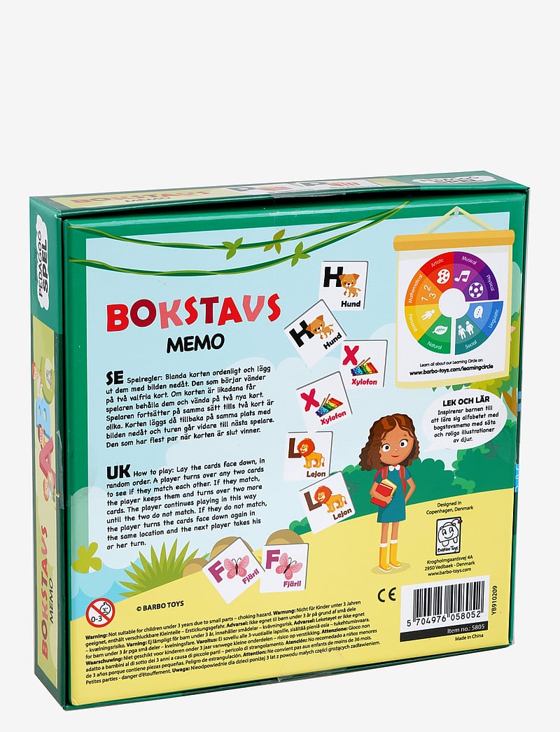 Barbo Toys - Pussel Pedagog - Bokstavs Memo (SE) - memo - multiple color - 3