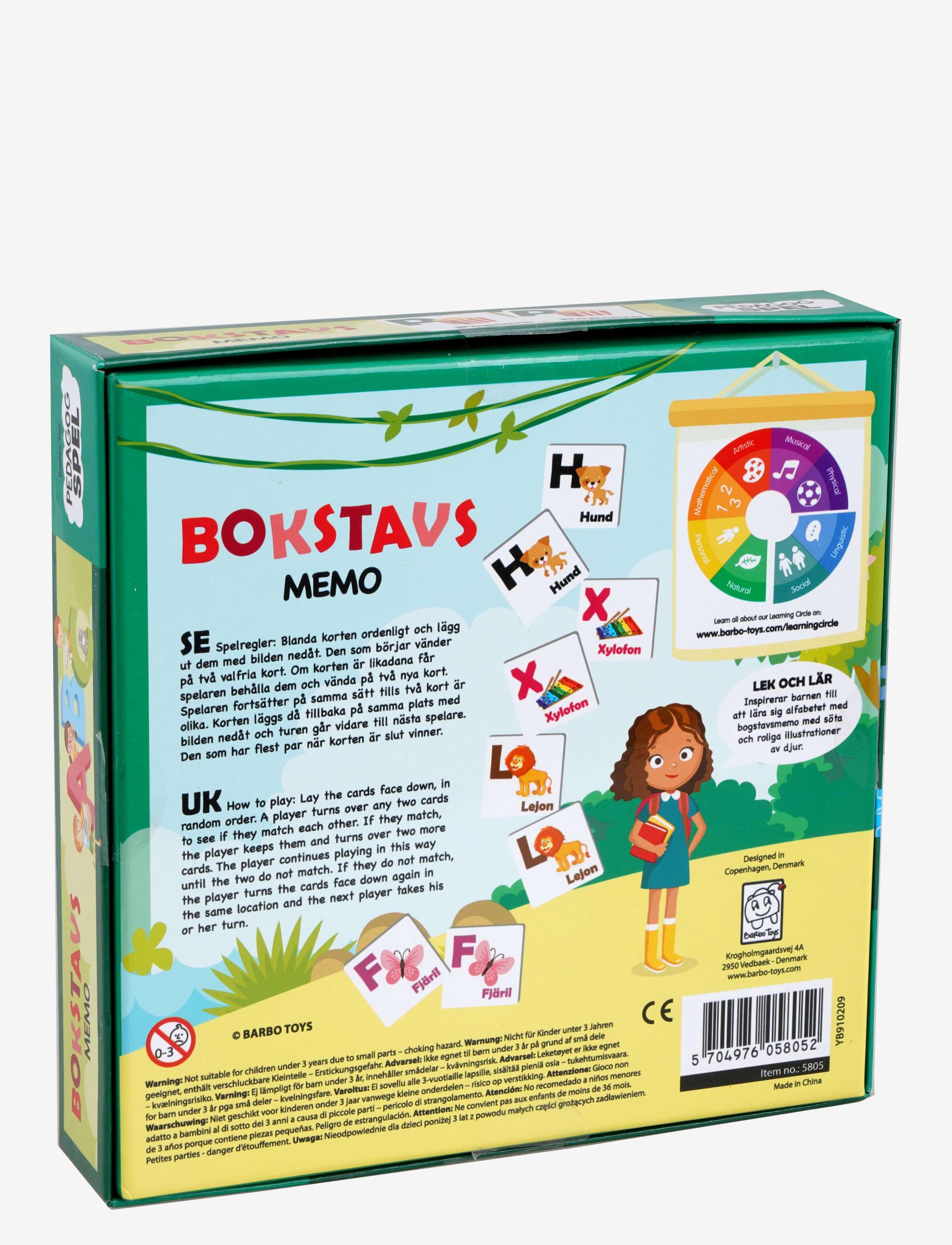 Barbo Toys - Pussel Pedagog - Bokstavs Memo (SE) - memo - multiple color - 3