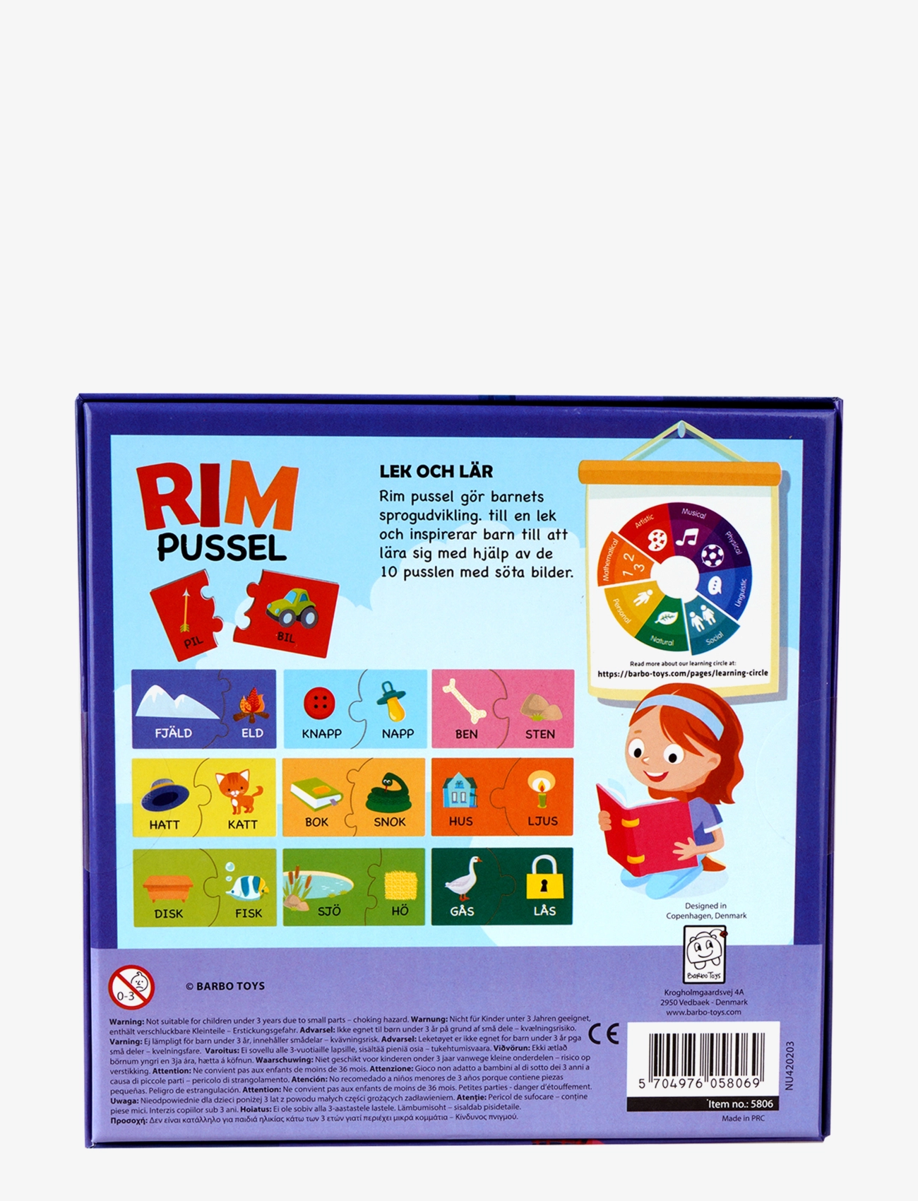 Barbo Toys - Pussel Pedagog - Rime Puzzle (SE) - pædagogiske puslespil - multiple color - 2