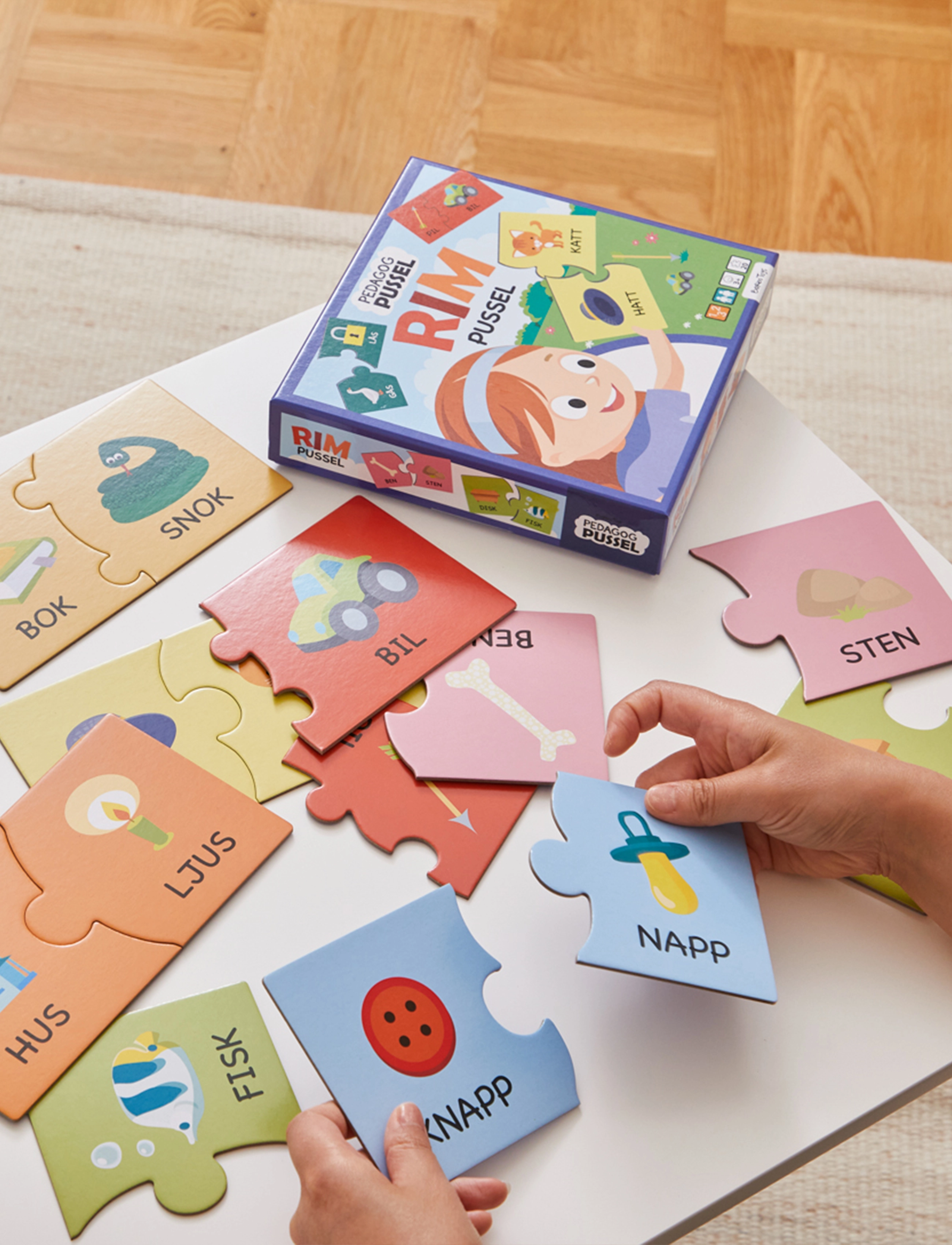Barbo Legetøj Pussel Pedagog - Rime Puzzle (Se), One Size, Multi/patterned, Puslespil > Pædagogiske Puslespil, Børn