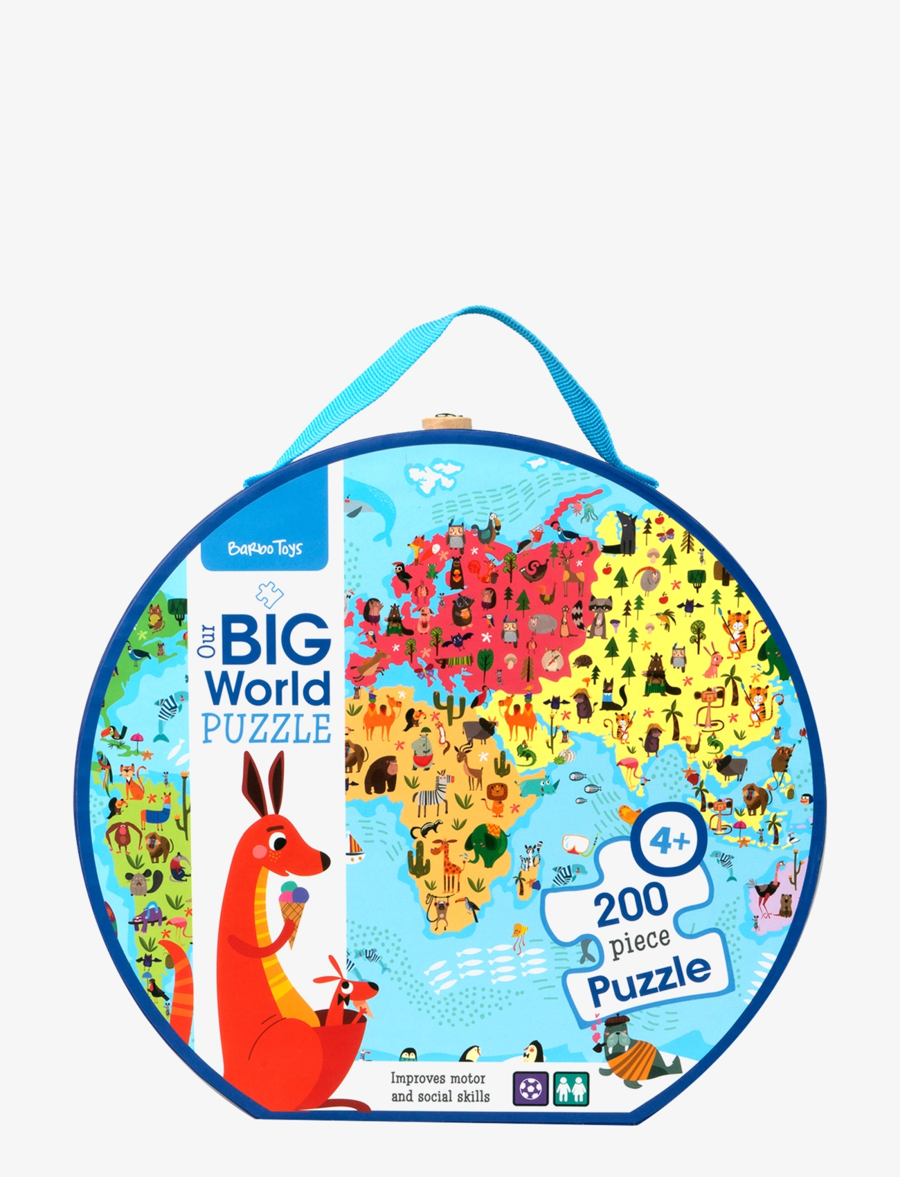 Barbo Toys - Our Big World Puzzle, 200 pcs in a suitcase. Where does the Animals live? - klassiske puslespil - multiple color - 2