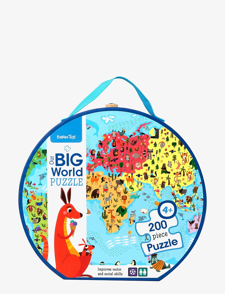 Barbo Toys - Our Big World Puzzle, 200 pcs in a suitcase. Where does the Animals live? - klassísk púsl - multiple color - 2