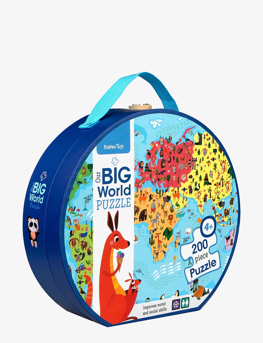 Barbo Toys - Our Big World Puzzle, 200 pcs in a suitcase. Where does the Animals live? - klassísk púsl - multiple color - 3