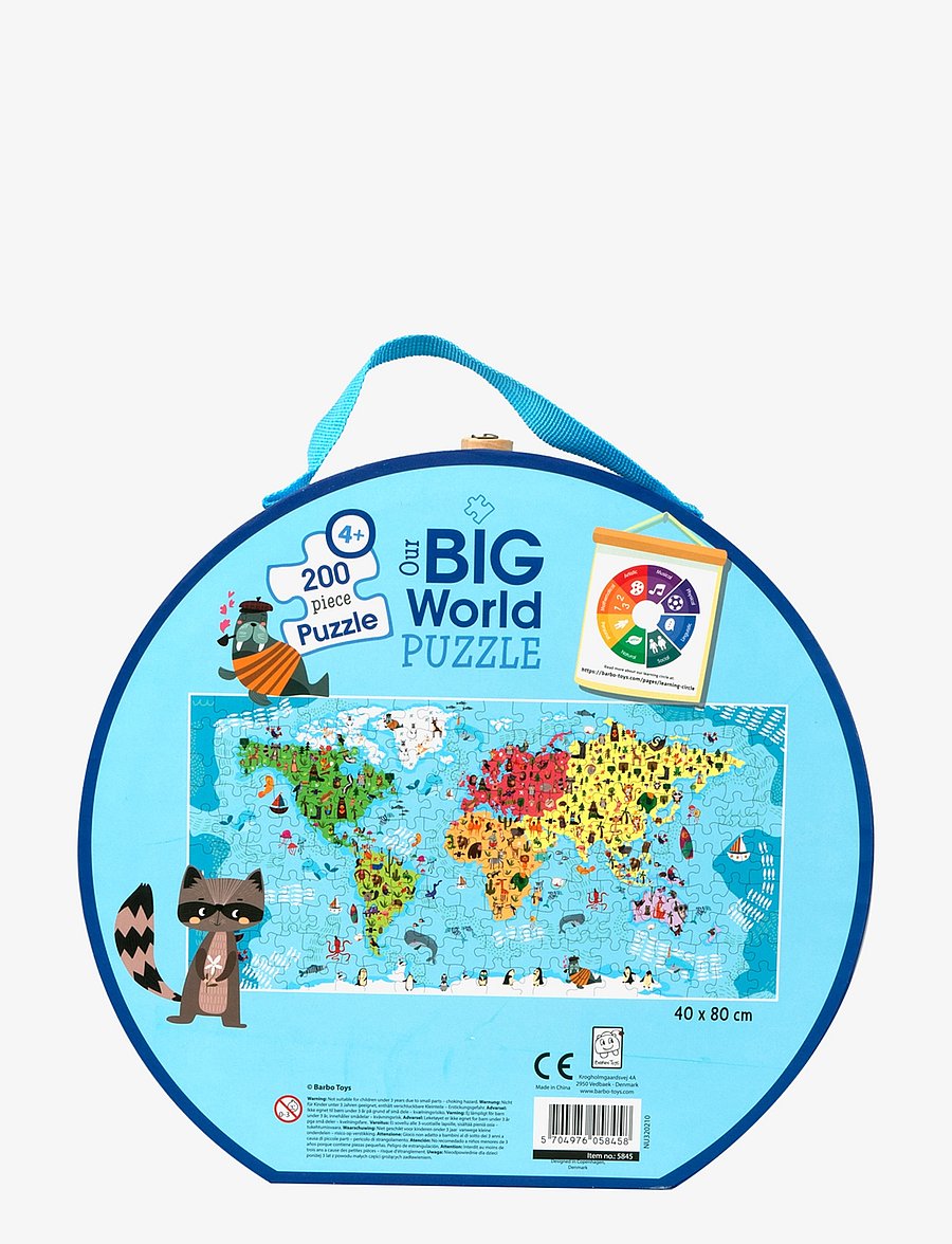 Barbo Toys - Our Big World Puzzle, 200 pcs in a suitcase. Where does the Animals live? - klassísk púsl - multiple color - 5