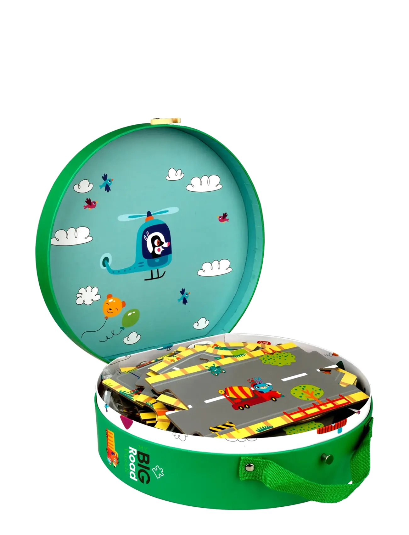 Barbo Toys - My BIG Road Puzzles in a Suitcase - Make your own Roads - pädagogische rätsel - multiple color - 3