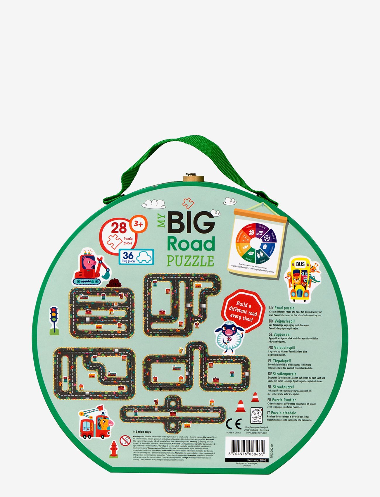 Barbo Toys - My BIG Road Puzzles in a Suitcase - Make your own Roads - Þroskapúsl - multiple color - 4