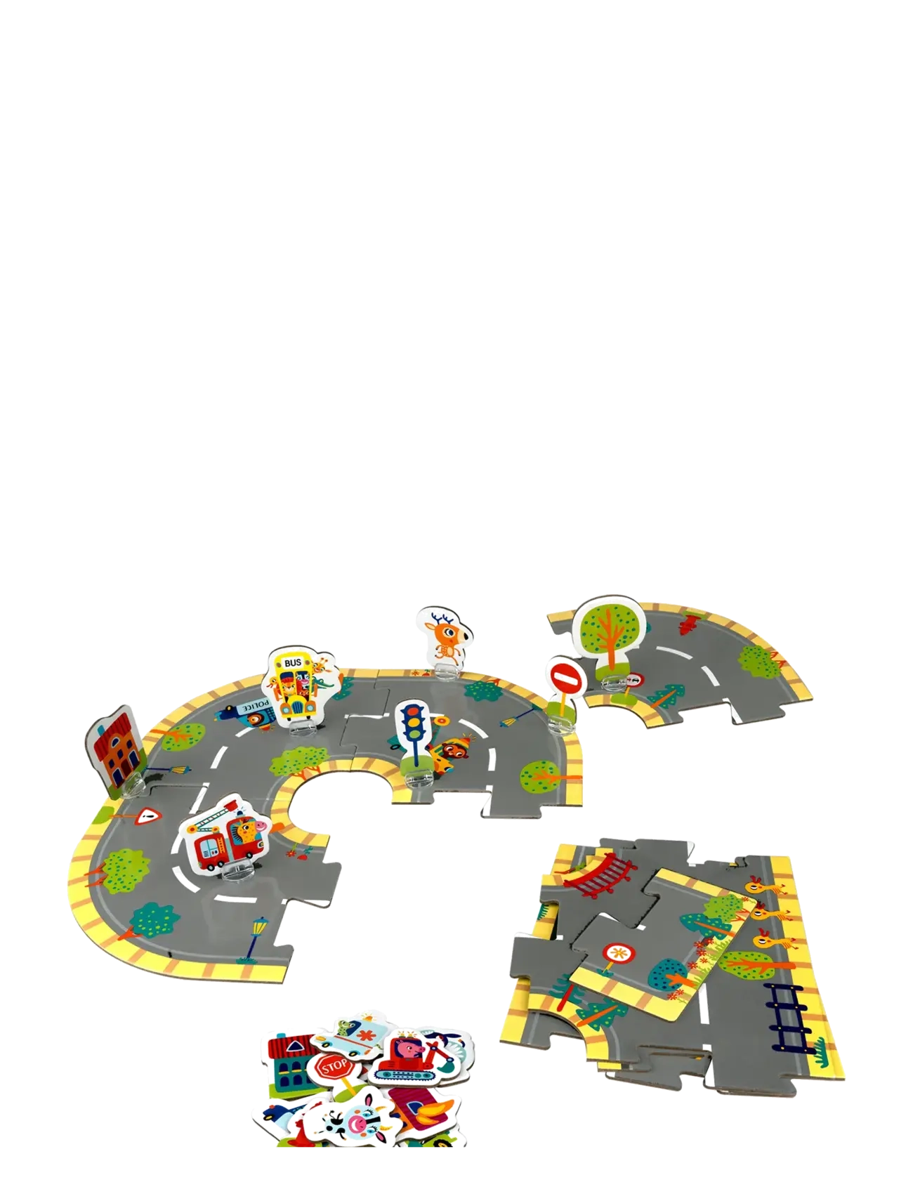 Barbo Toys - My BIG Road Puzzles in a Suitcase - Make your own Roads - pädagogische rätsel - multiple color - 5