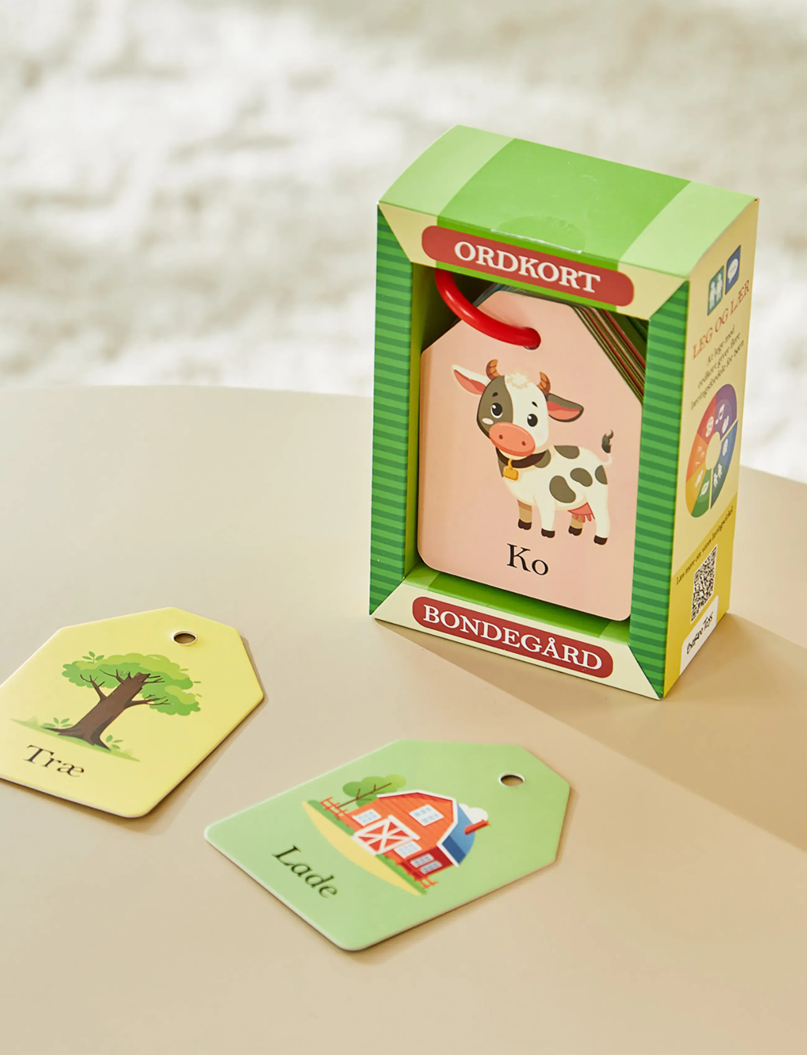 Barbo Toys Ordkort På Bondegården (Dk), Børn, Educational Books, Multi/mønstret, Str: ONE SIZE