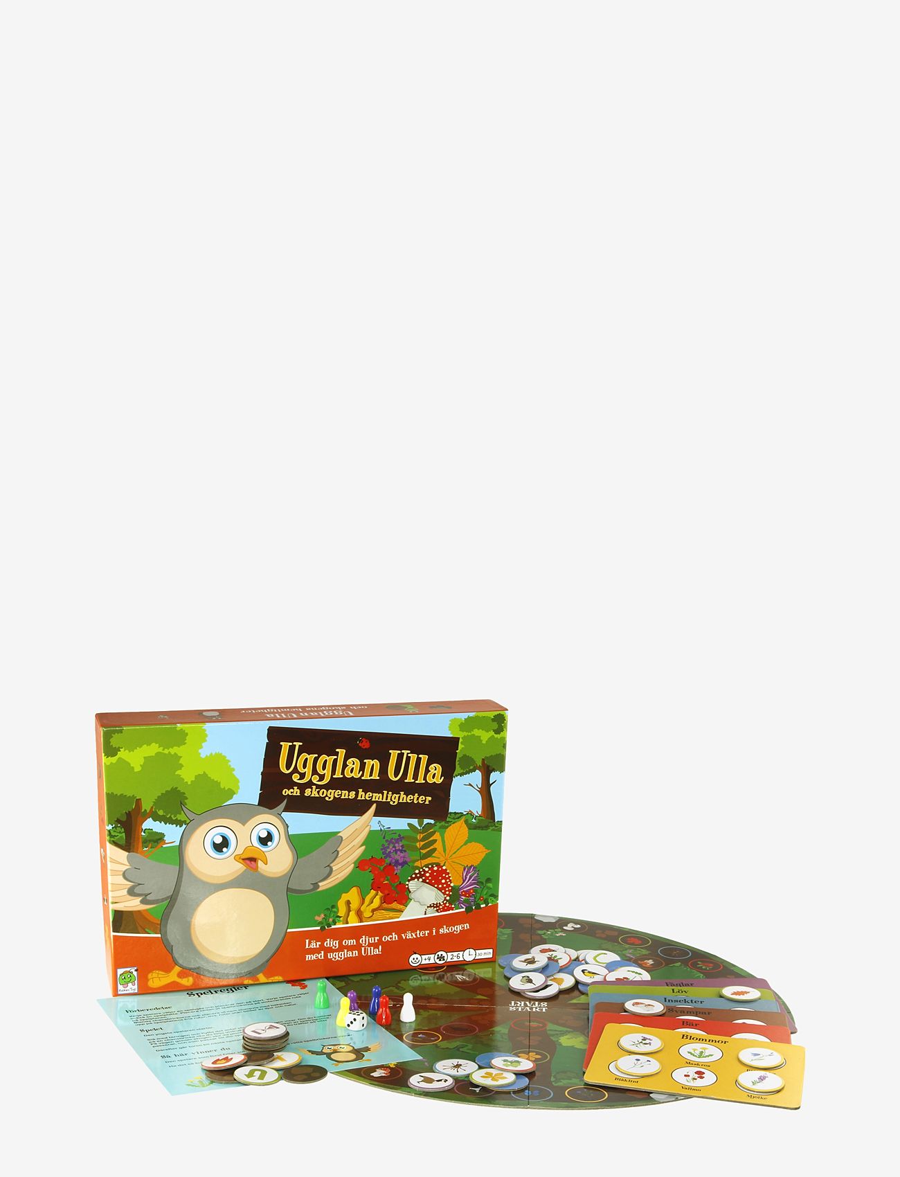 Barbo Toys - Uglan Ulla (SE) - lær om skoven - jeux de plateau - red - 1
