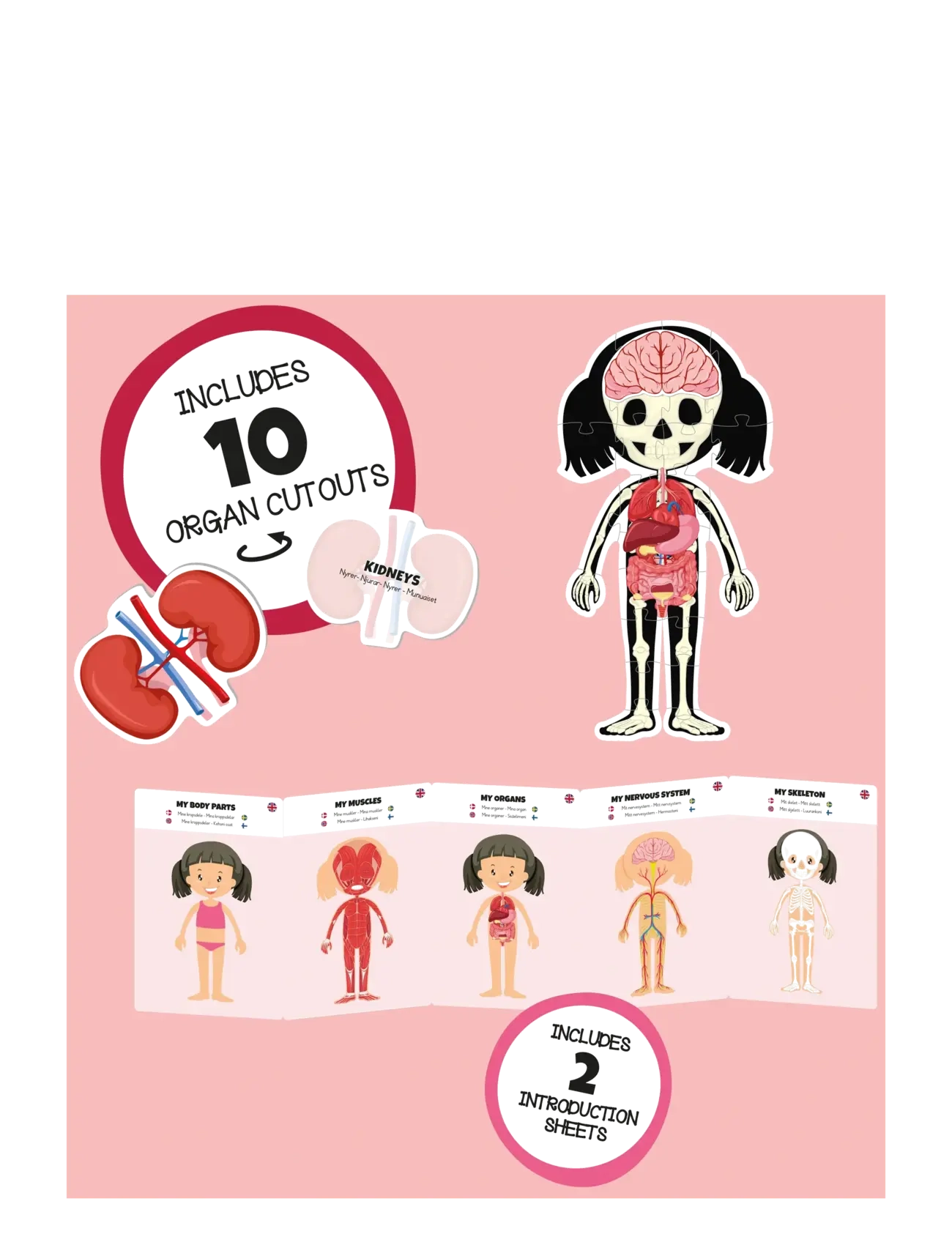 Barbo Toys - Body Puzzle - Girl - Floor Puzzle - Õpetlikud mängud - multiple color - 2