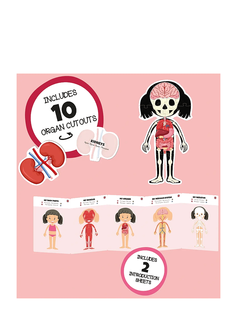 Barbo Toys - Body Puzzle - Girl - Floor Puzzle - Õpetlikud mängud - multiple color - 2