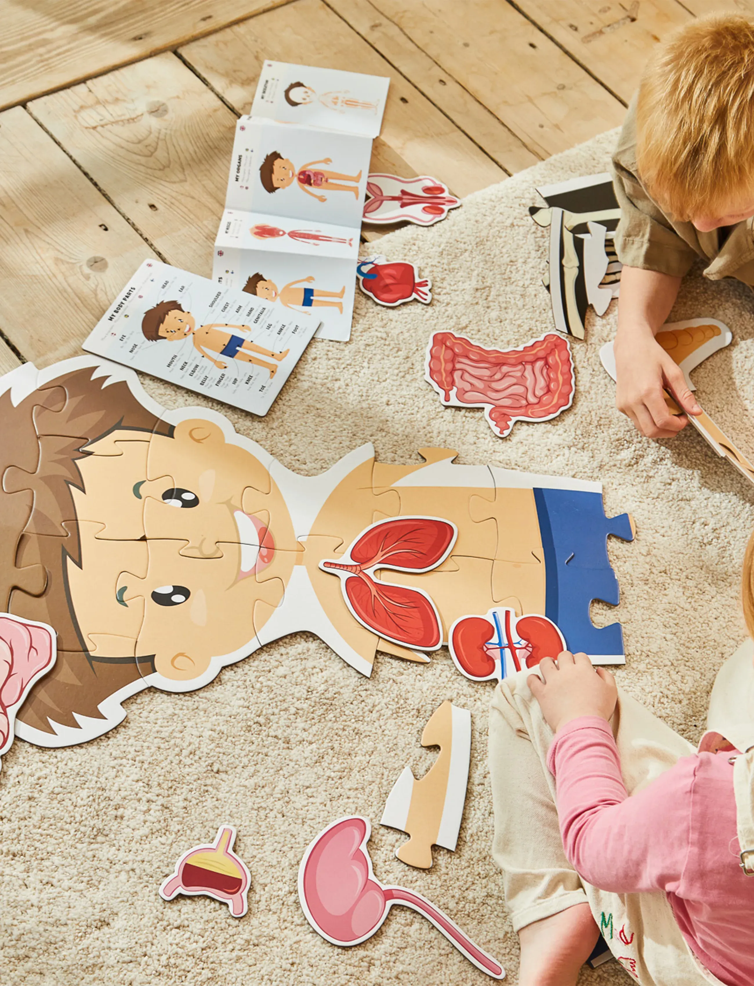 Barbo Spielzeug Body Puzzle Boy, One Size, Games, Mehrfarbig/gemustert - Educational Kinder