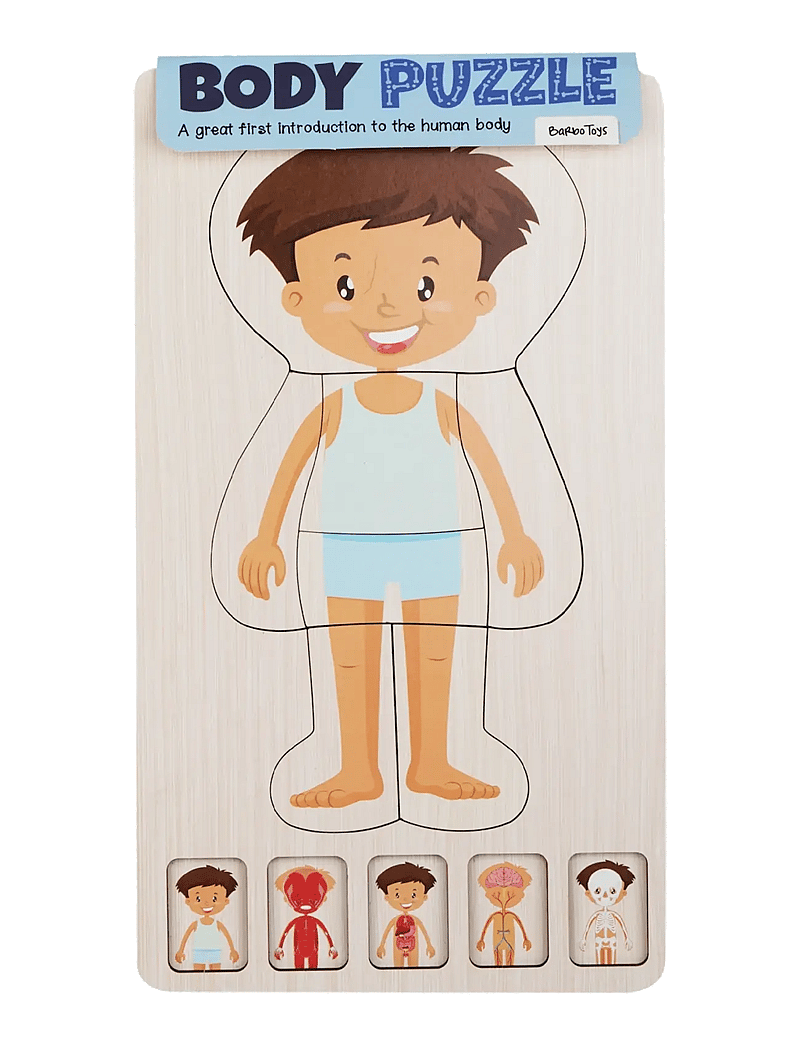 Barbo Toys - Wooden Layer Body Puzzle - Boy - Þroskapúsl - blue - 1