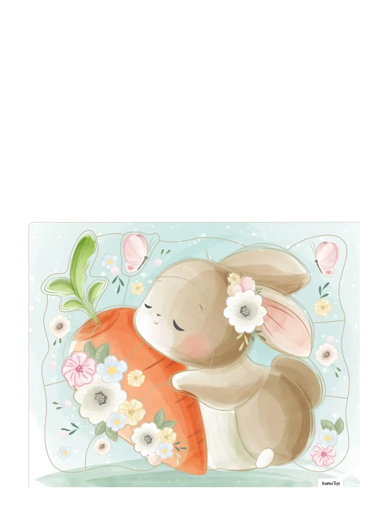 BARBO Spielzeug Frame Cardboard Puzzle - Rabbit Patterned - One Size - Kinder