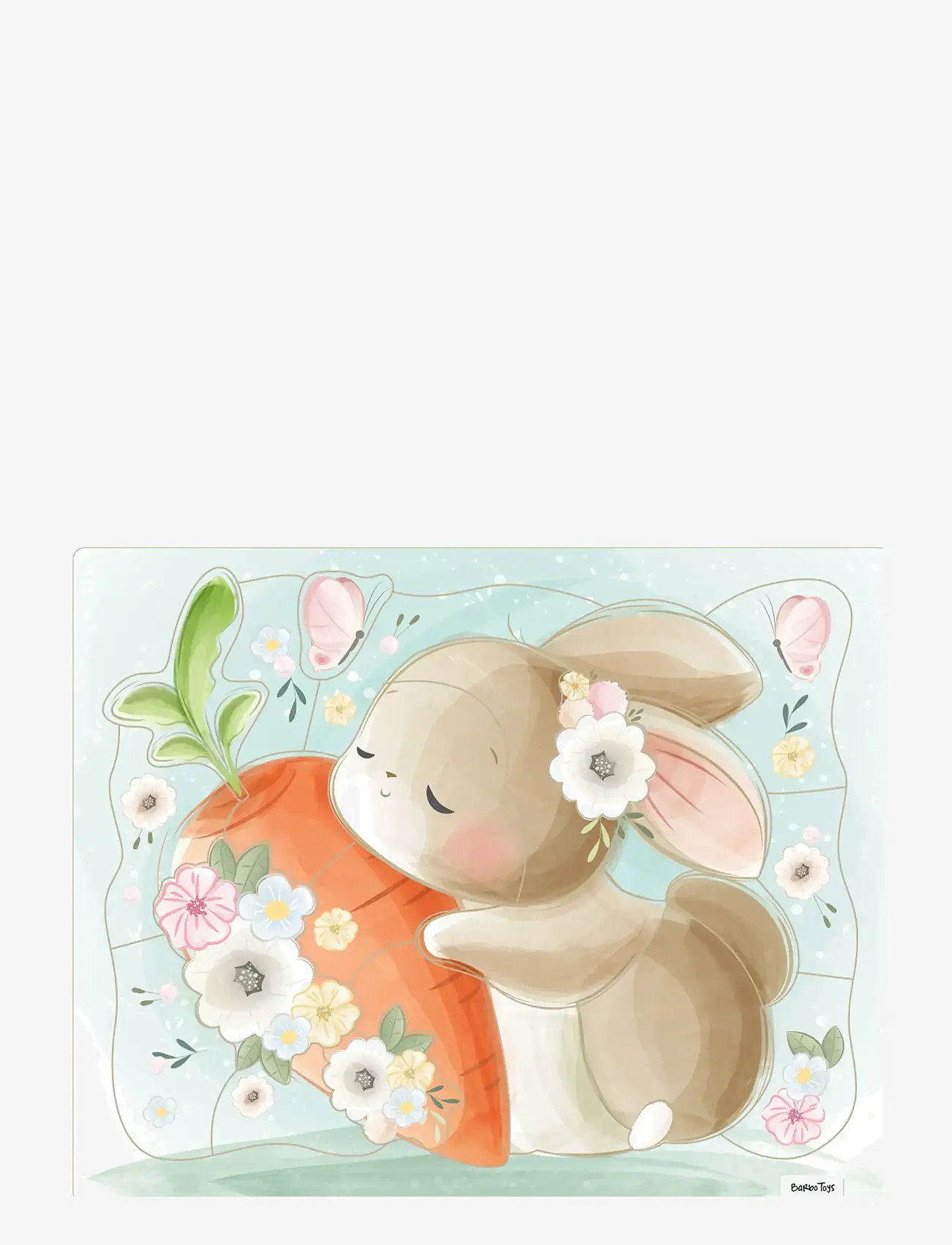Barbo Toys - Frame Cardboard Puzzle - Rabbit - klassiske puslespil - multiple color - 0