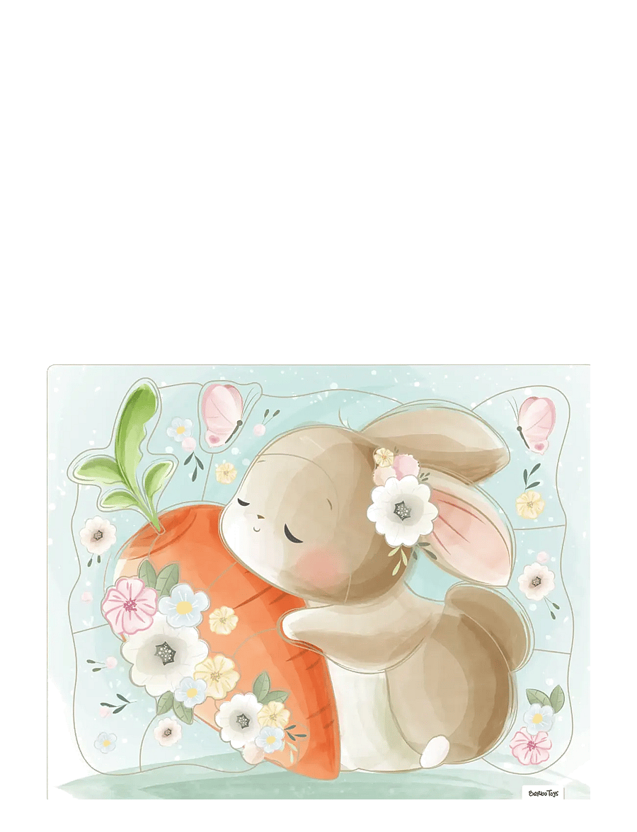 Barbo Toys - Frame Cardboard Puzzle - Rabbit - klassísk púsl - multiple color - 0