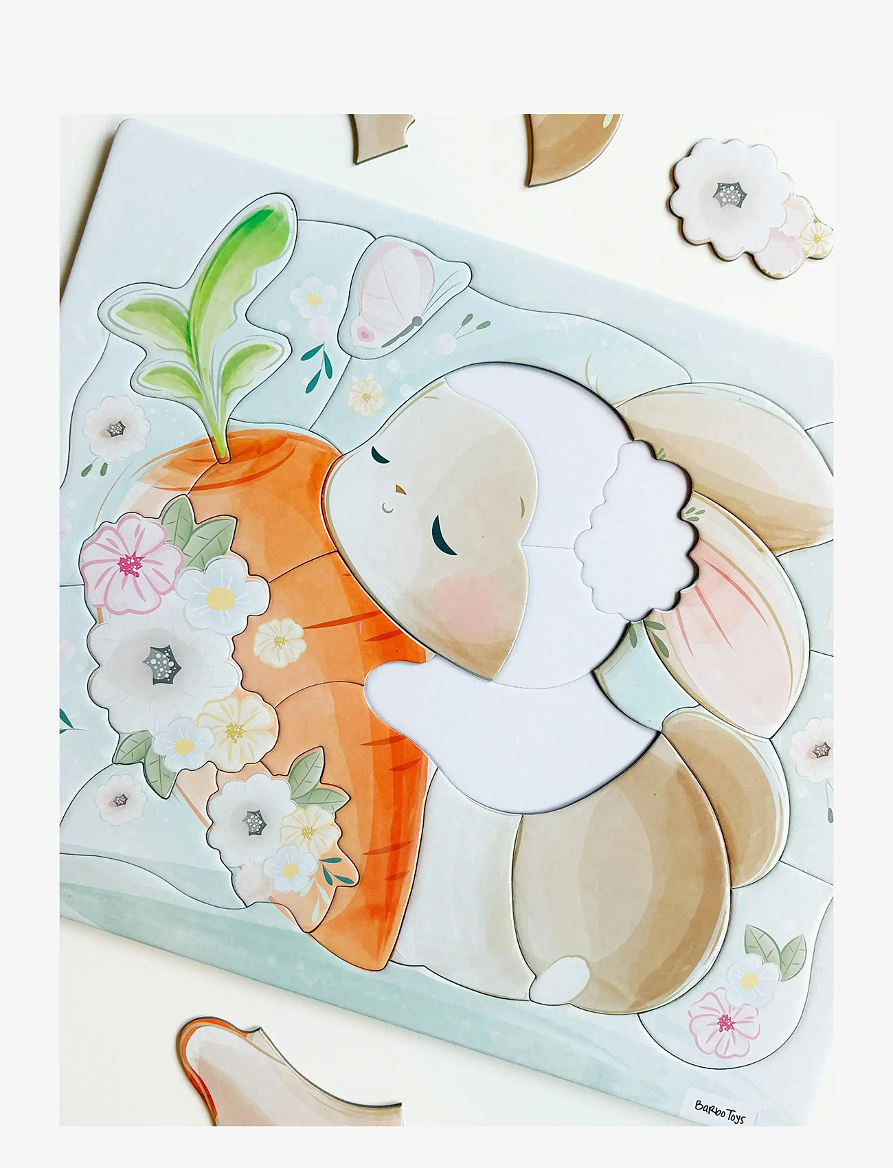 Barbo Toys - Frame Cardboard Puzzle - Rabbit - klassiske puslespil - multiple color - 1