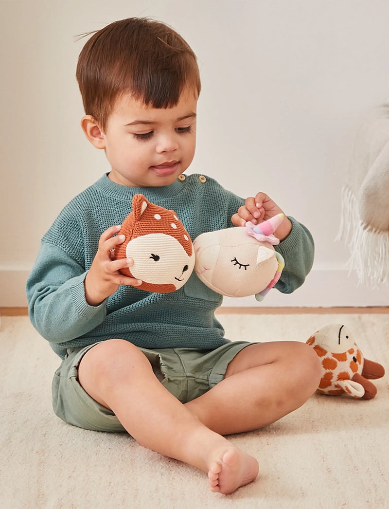 Barbo Toys - Knitted Balls with a Bel - Ohh Deer - pehmed loomad - multiple color - 3