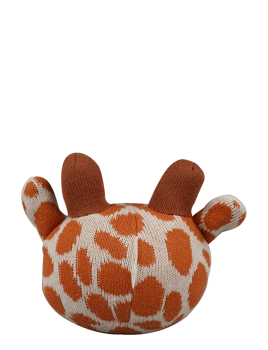Barbo Toys - Knitted Balls with a Bell - Giraf - kosedyr - multiple color - 2