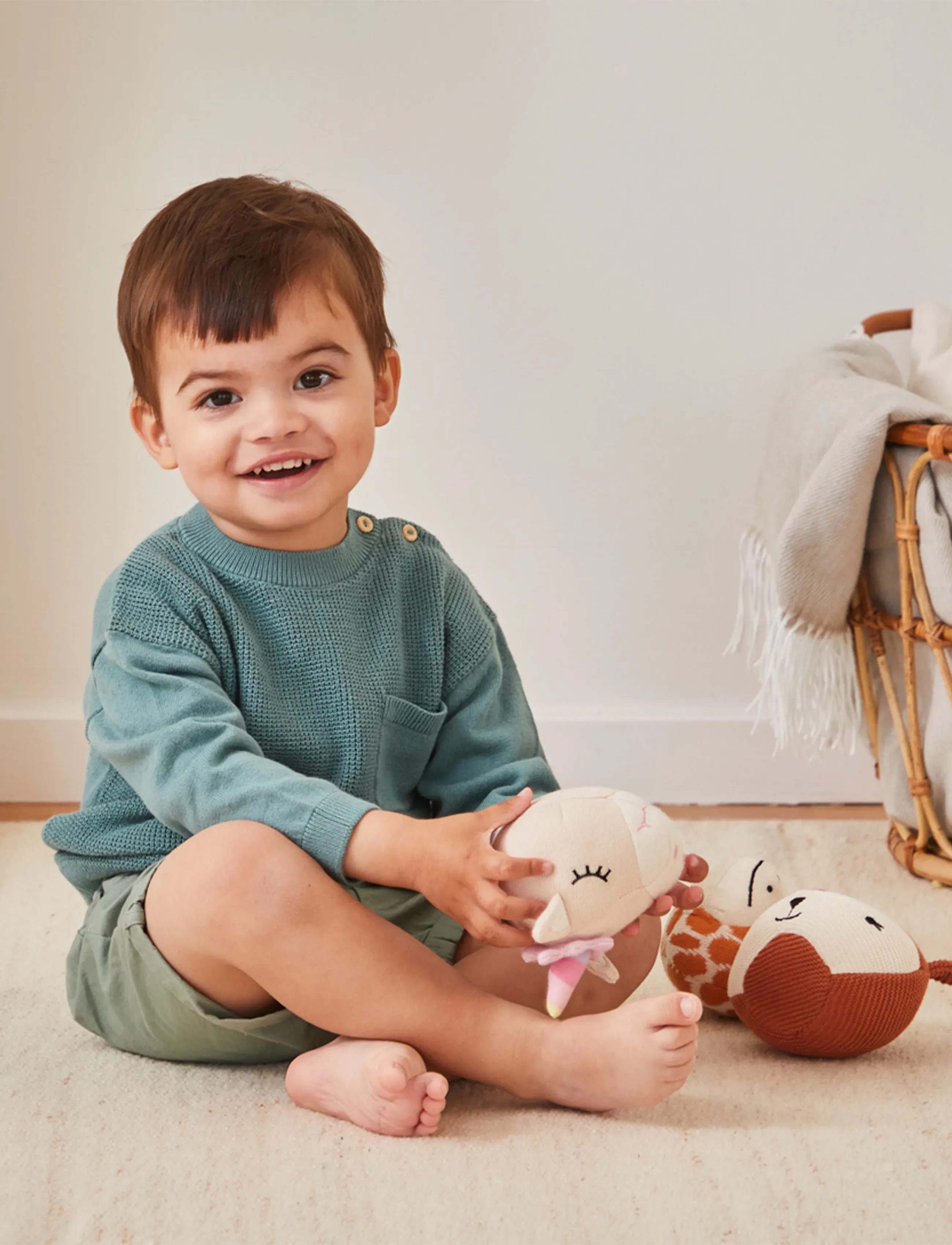 Barbo Legetøj Knitted Balls With A Bell - Unicorn, One Size, Pink, Soft Legetøj > Stuffed Animals, Børn