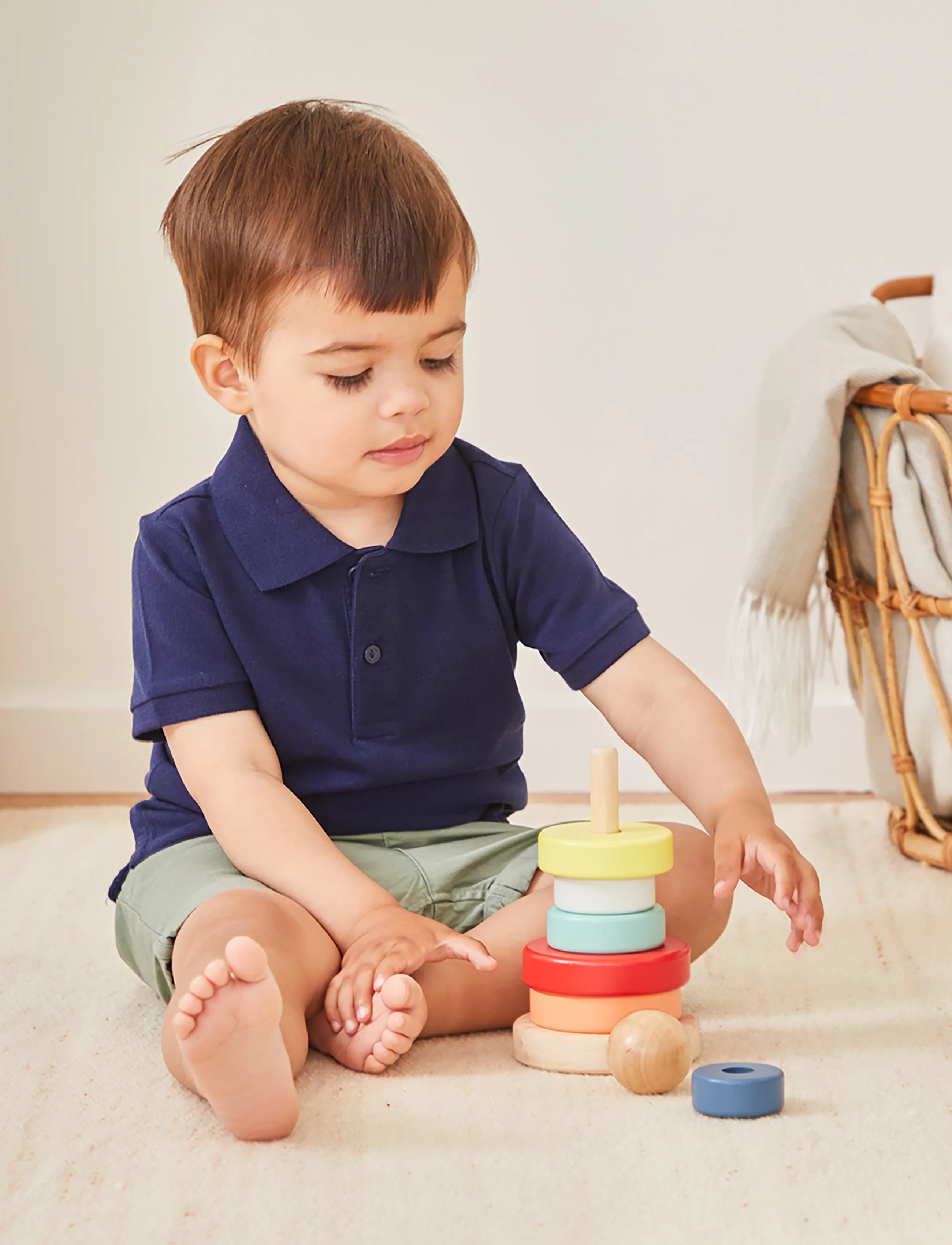 Barbo Legetøj Stacking Rings, One Size, Multi/patterned, Educational Legetøj > Stackable Blocks, Børn