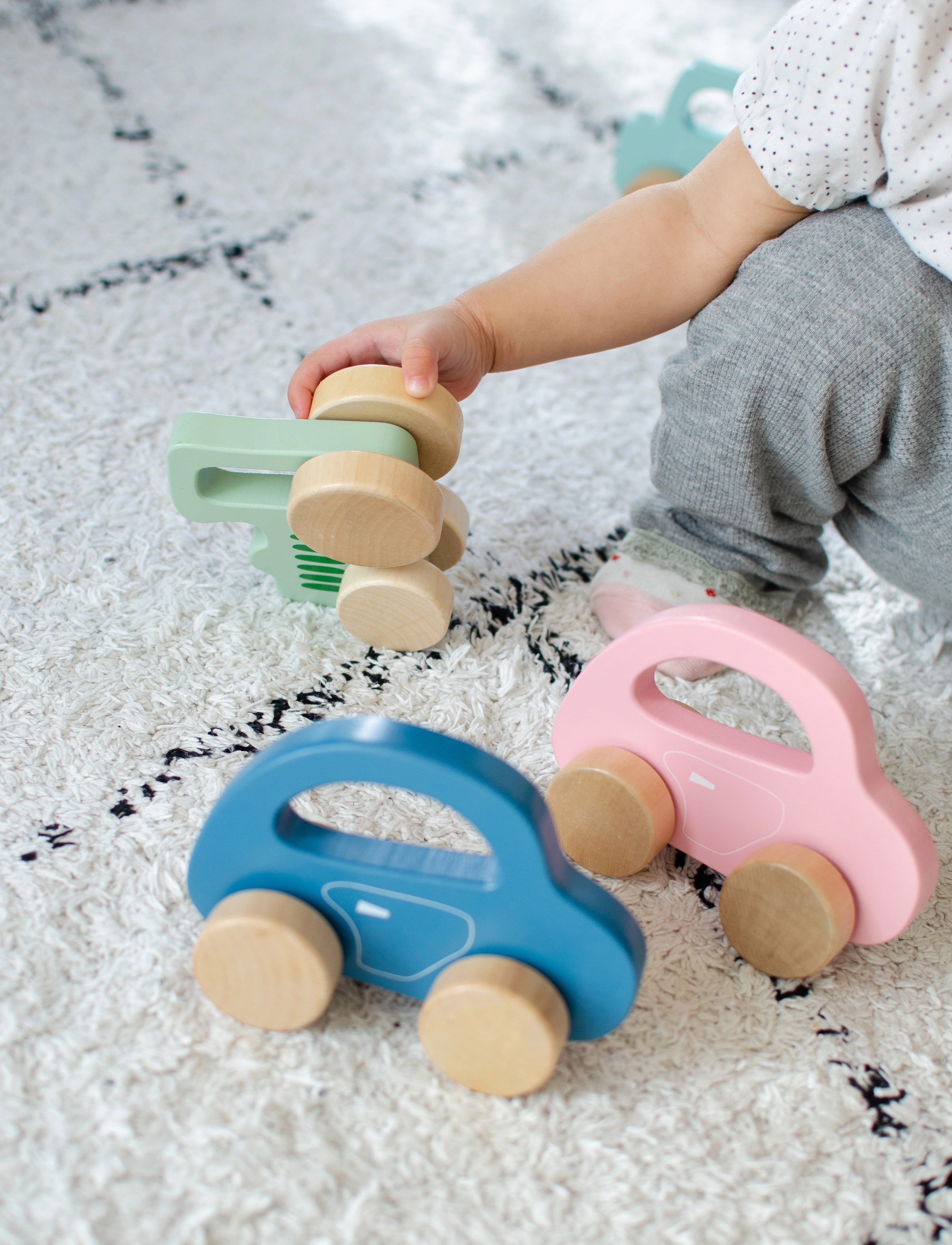 Barbo Toys - Small wooden car - Blue - multiple color - 0
