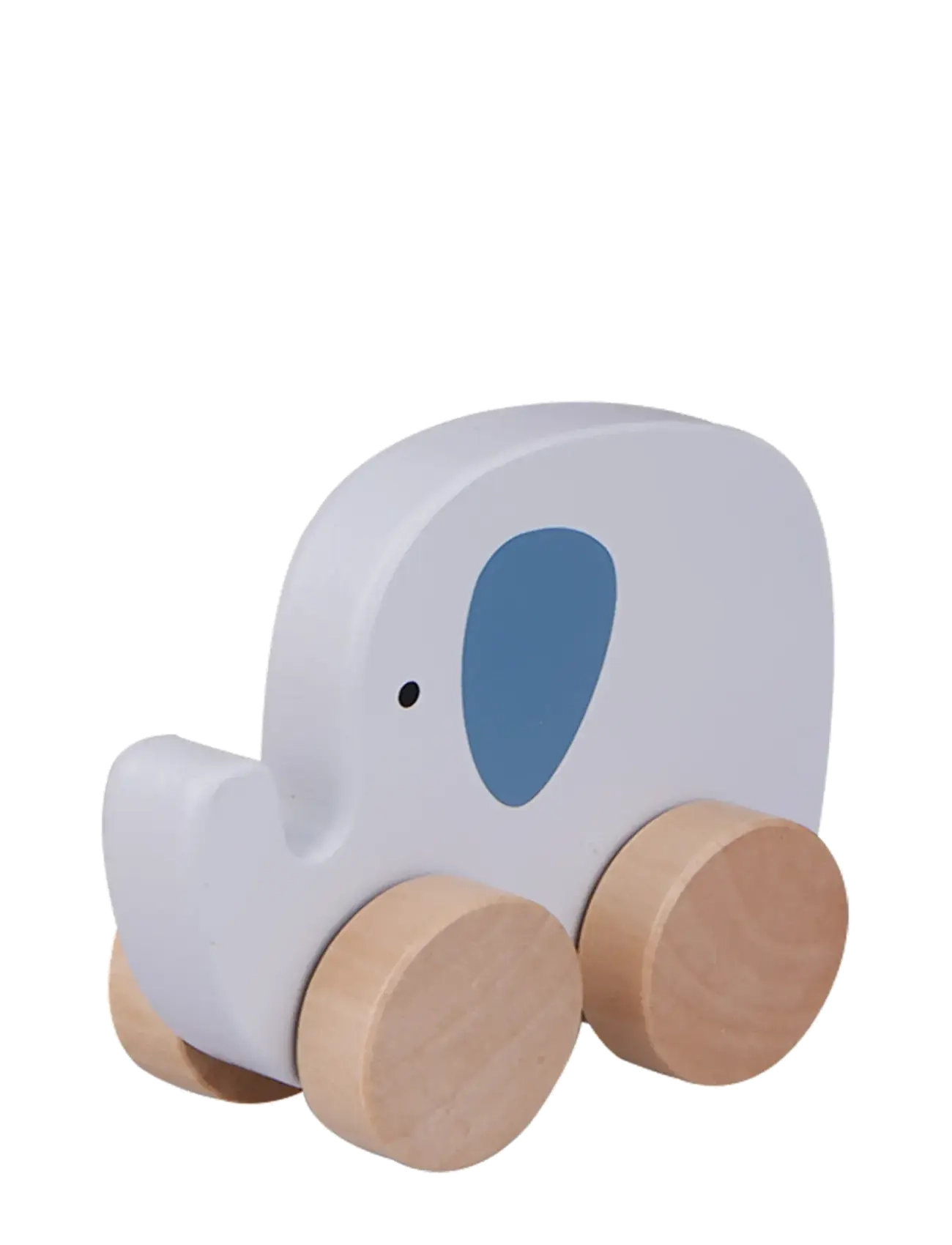 Wooden Elephant on Wheel - BLUE