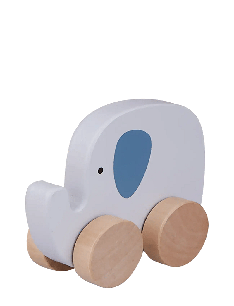 Barbo Toys - Wooden Elephant on Wheel - geschenke unter 30€ - blue - 0