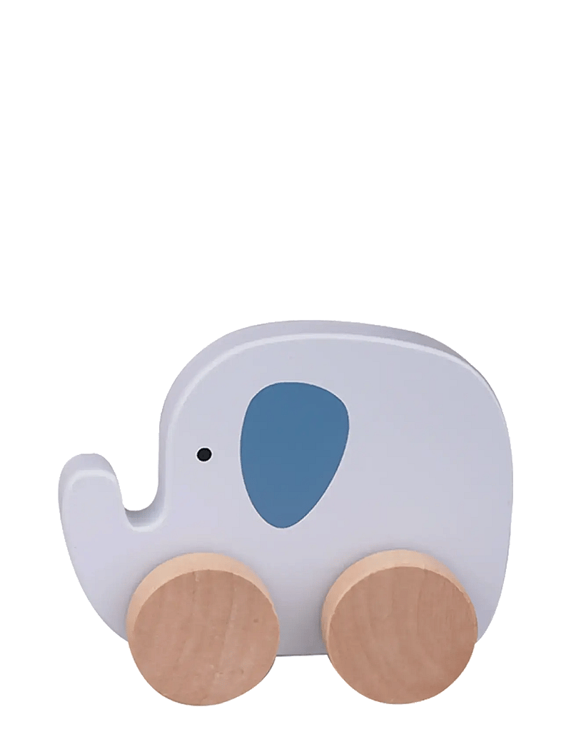 Barbo Toys - Wooden Elephant on Wheel - geschenke unter 30€ - blue - 1