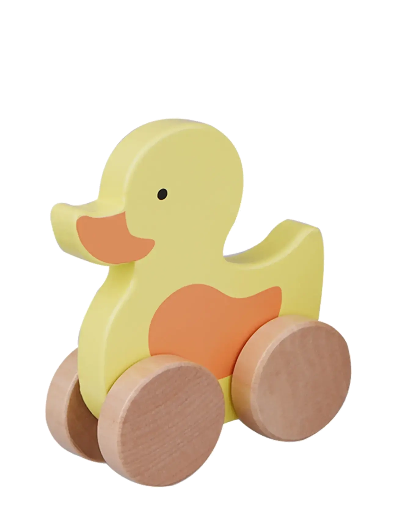 BARBO Spielzeug Wooden Duck On Wheel Gelb - One Size - Kinder