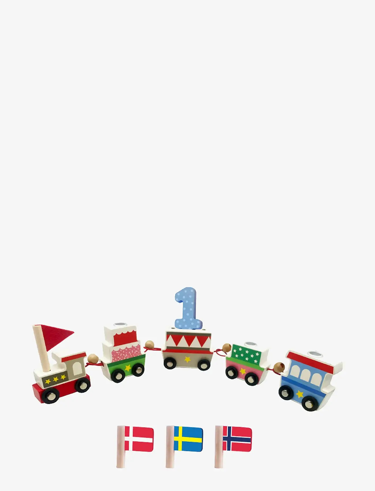 Barbo Toys - Birthday Train Scandinavia - (SE, NO and DK flag) - tåg - multiple color - 5