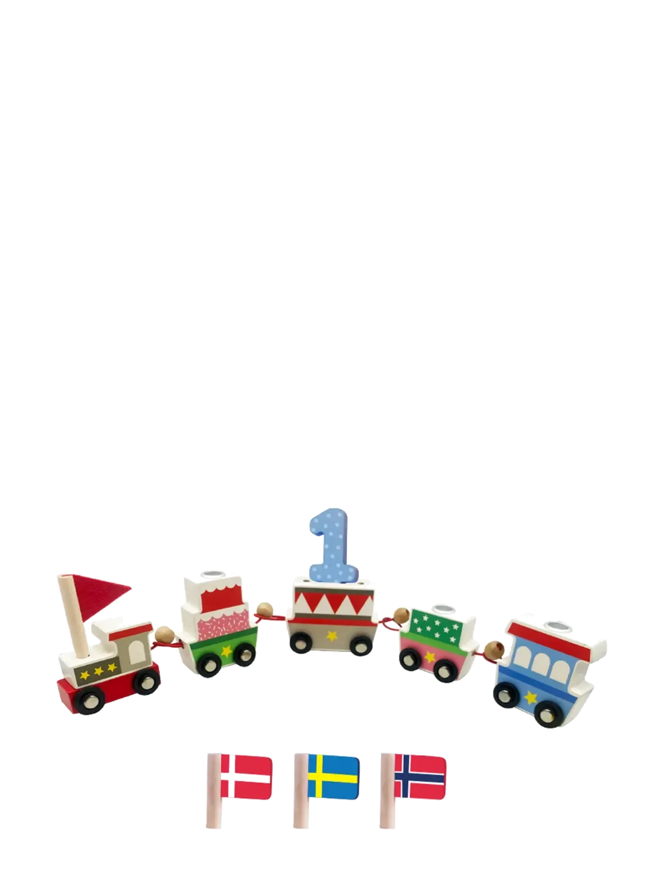 Barbo Toys - Birthday Train Scandinavia - (SE, NO and DK flag) - züge - multiple color - 5