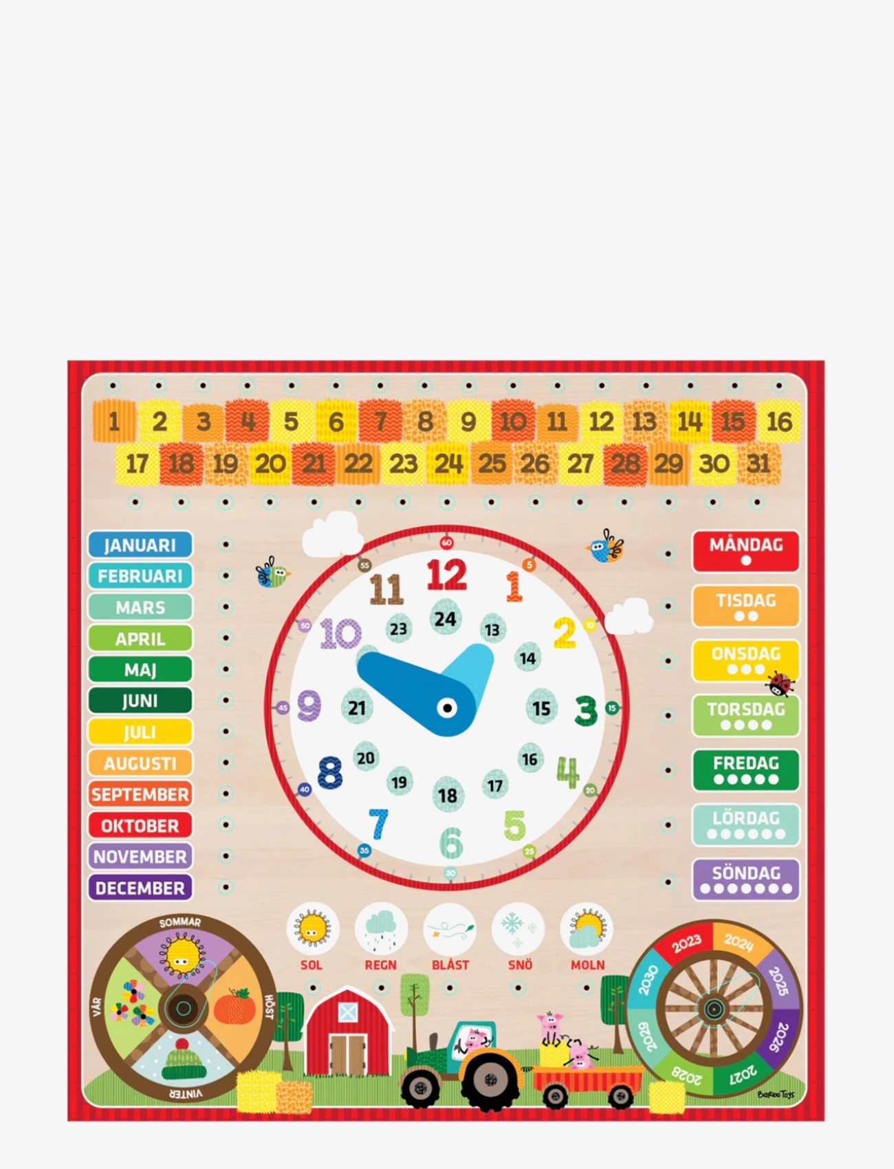 BARBO Spielzeug Children's Learning Calendar - Wacky Wonders - Fcs - Swedish Patterned - SWEDISH - Kinder