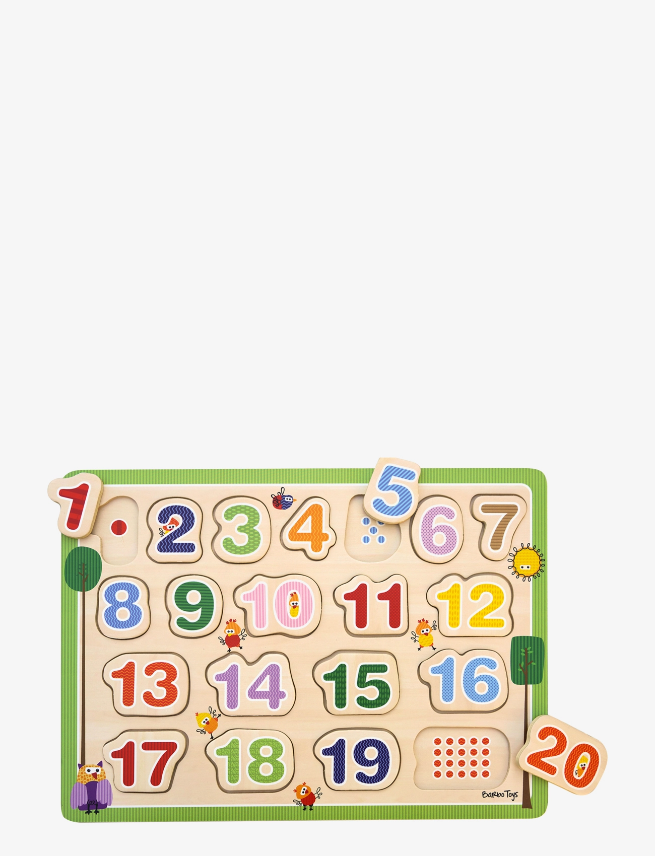BARBO Spielzeug Wacky Wonders - Wooden Puzzle - 123 Patterned - One Size - Kinder