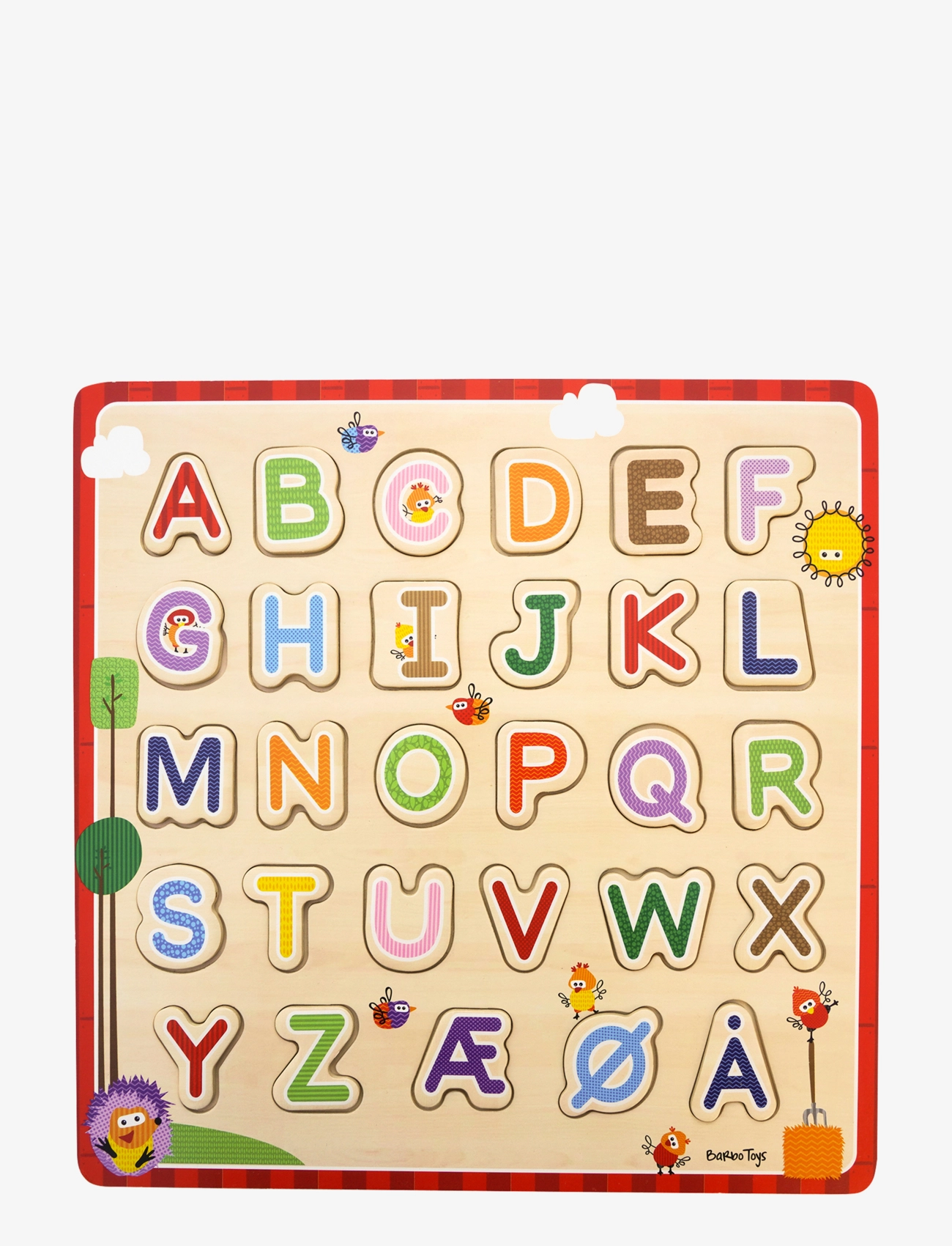 BARBO Spielzeug Wacky Wonders - Wooden Puzzle - Abc(Dk) Patterned - Dänisch - Kinder